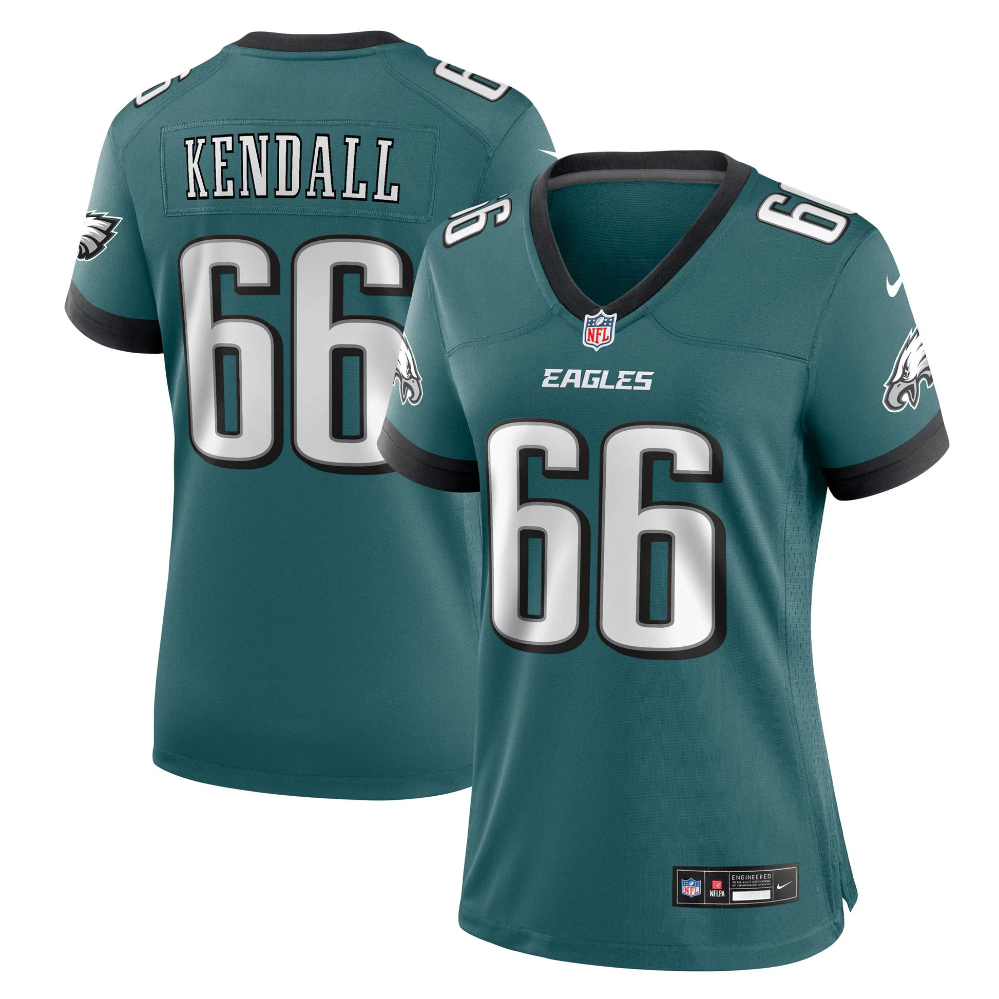 Drew Kendall Philadelphia Eagles Nike Women's Team Game Jersey - Midnight Green