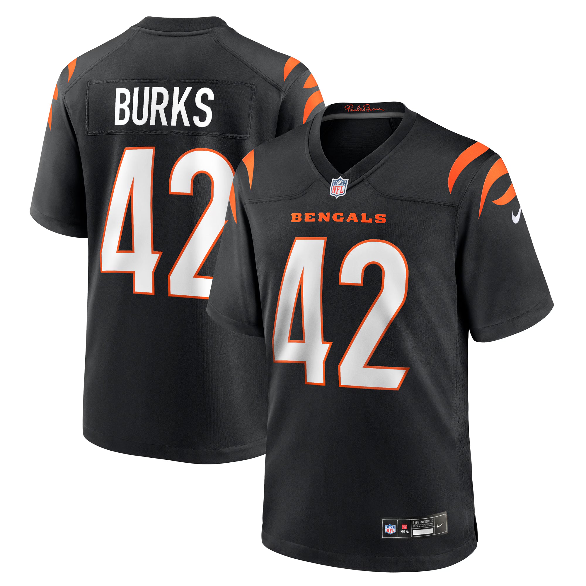 Oren Burks Cincinnati Bengals Nike Team Game Jersey -  Black