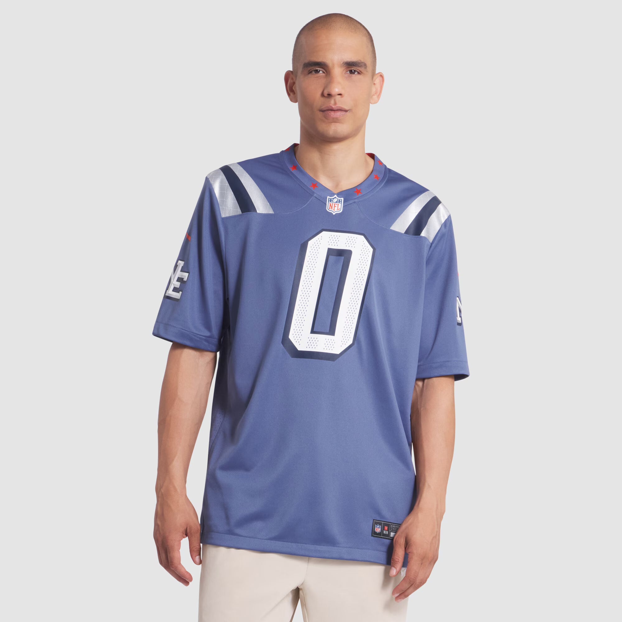 Christian Gonzalez New England Patriots Nike 2025 Rivalries Collection Game Jersey - Storm Blue