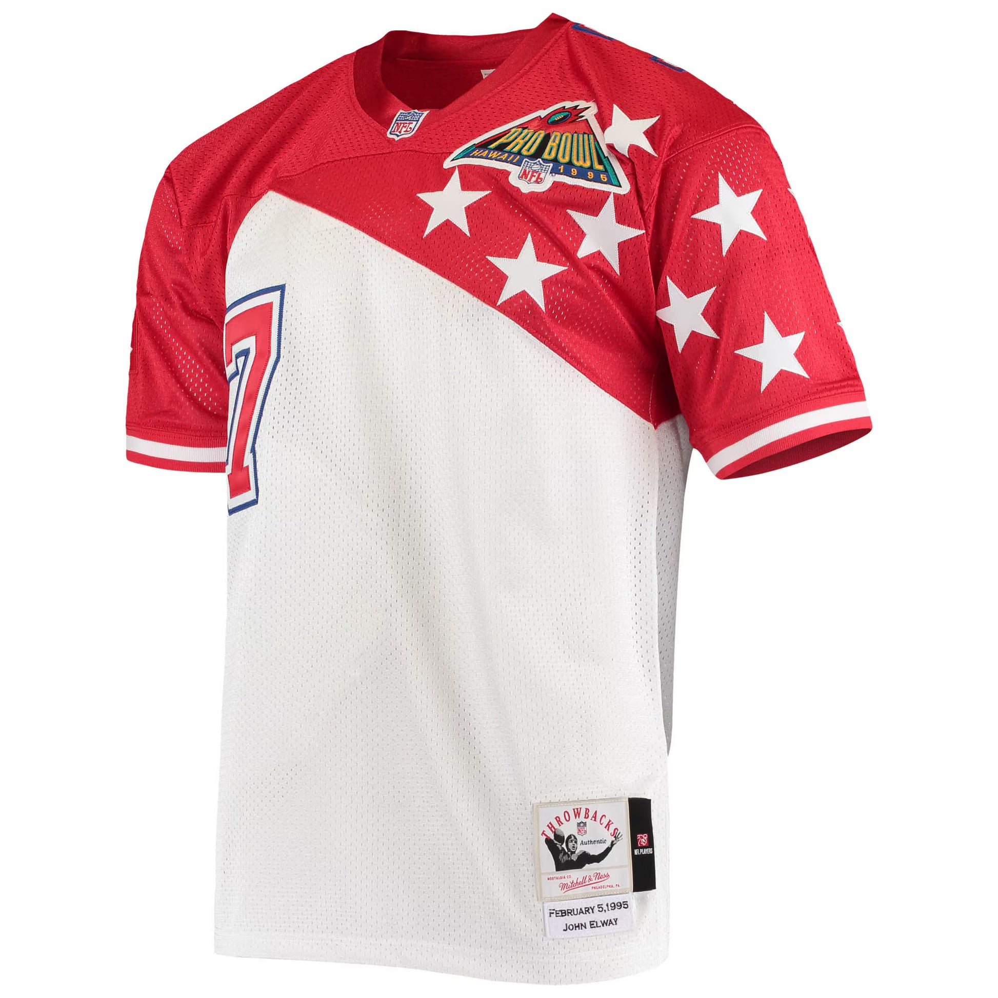 John Elway AFC Mitchell &amp; Ness 1995 Pro Bowl Authentic Jersey - White/Red
