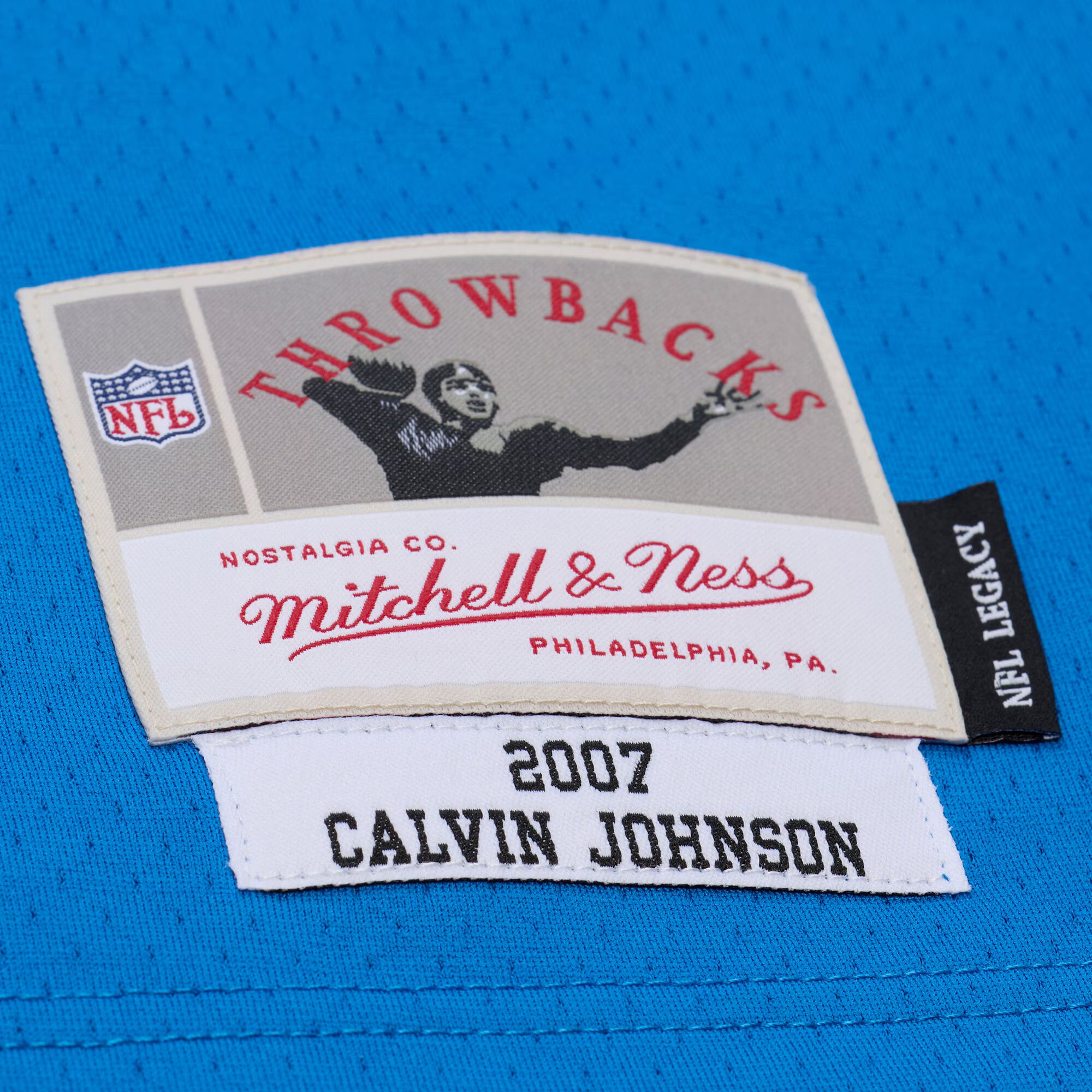 Calvin Johnson Detroit Lions Mitchell &amp; Ness 2007 Legacy Replica Jersey - Blue