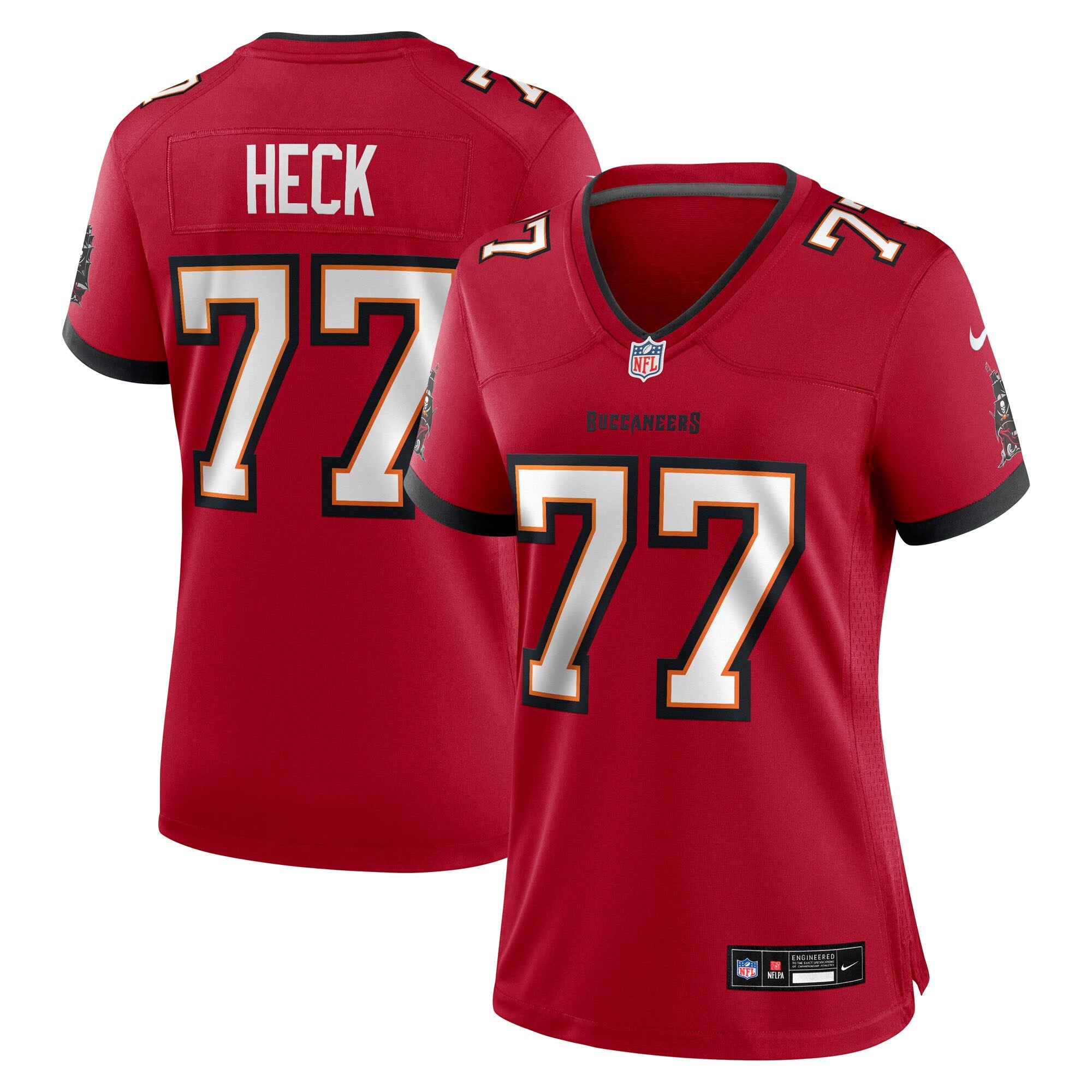 Charlie Heck Tampa Bay Buccaneers Nike Women's Team Game Jersey -  Red