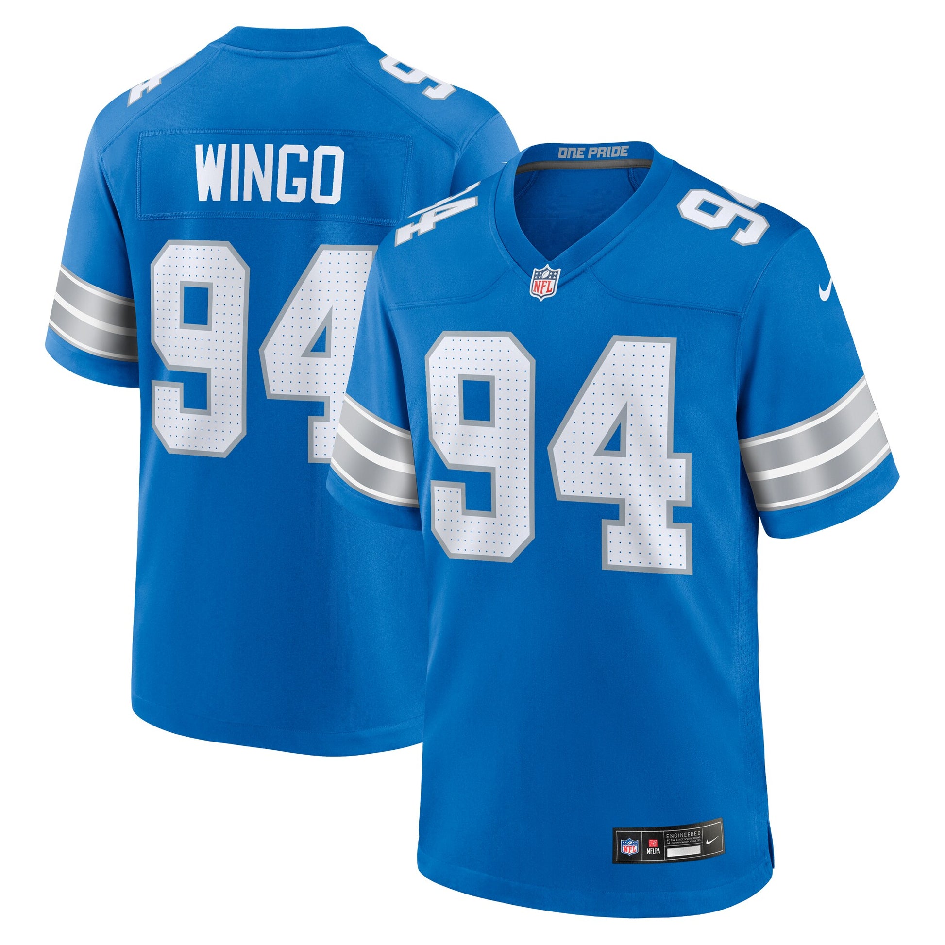 Mekhi Wingo Detroit Lions Nike Team Game Jersey -  Blue
