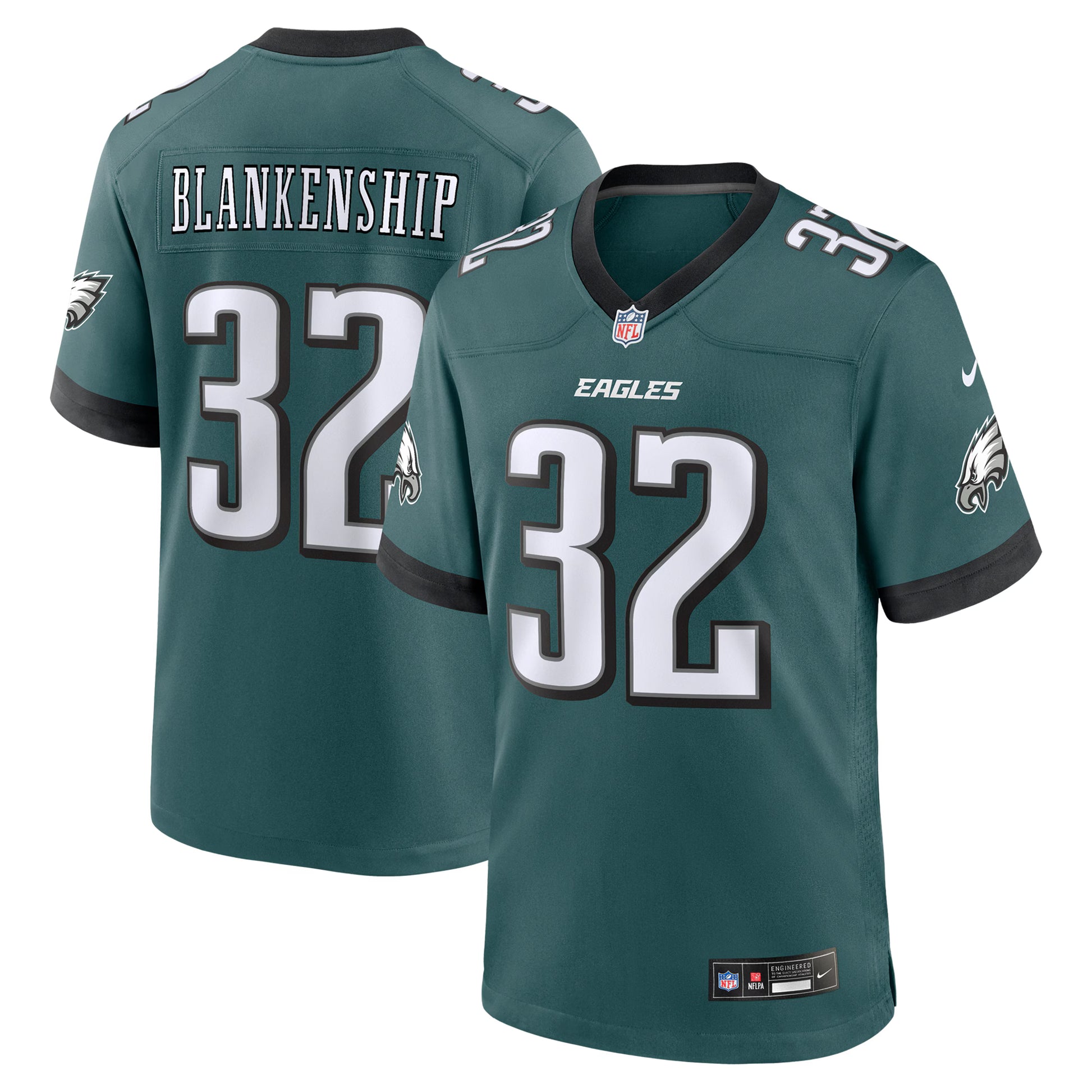 Reed Blankenship Philadelphia Eagles Nike Team Game Jersey - Midnight Green