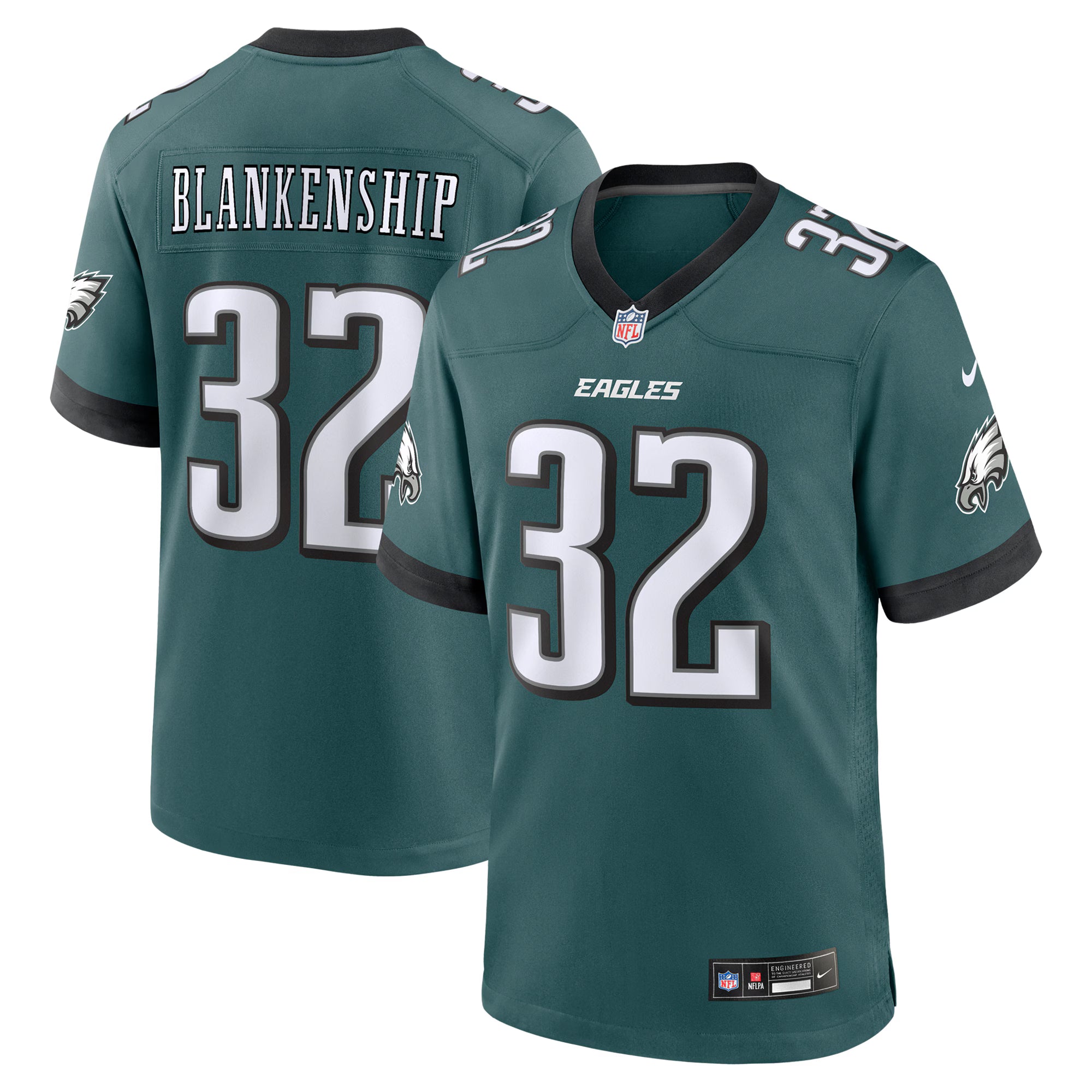 Reed Blankenship Philadelphia Eagles Nike Team Game Jersey - Midnight Green