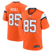 Lucas Krull Denver Broncos Nike Team Game Jersey -  Orange
