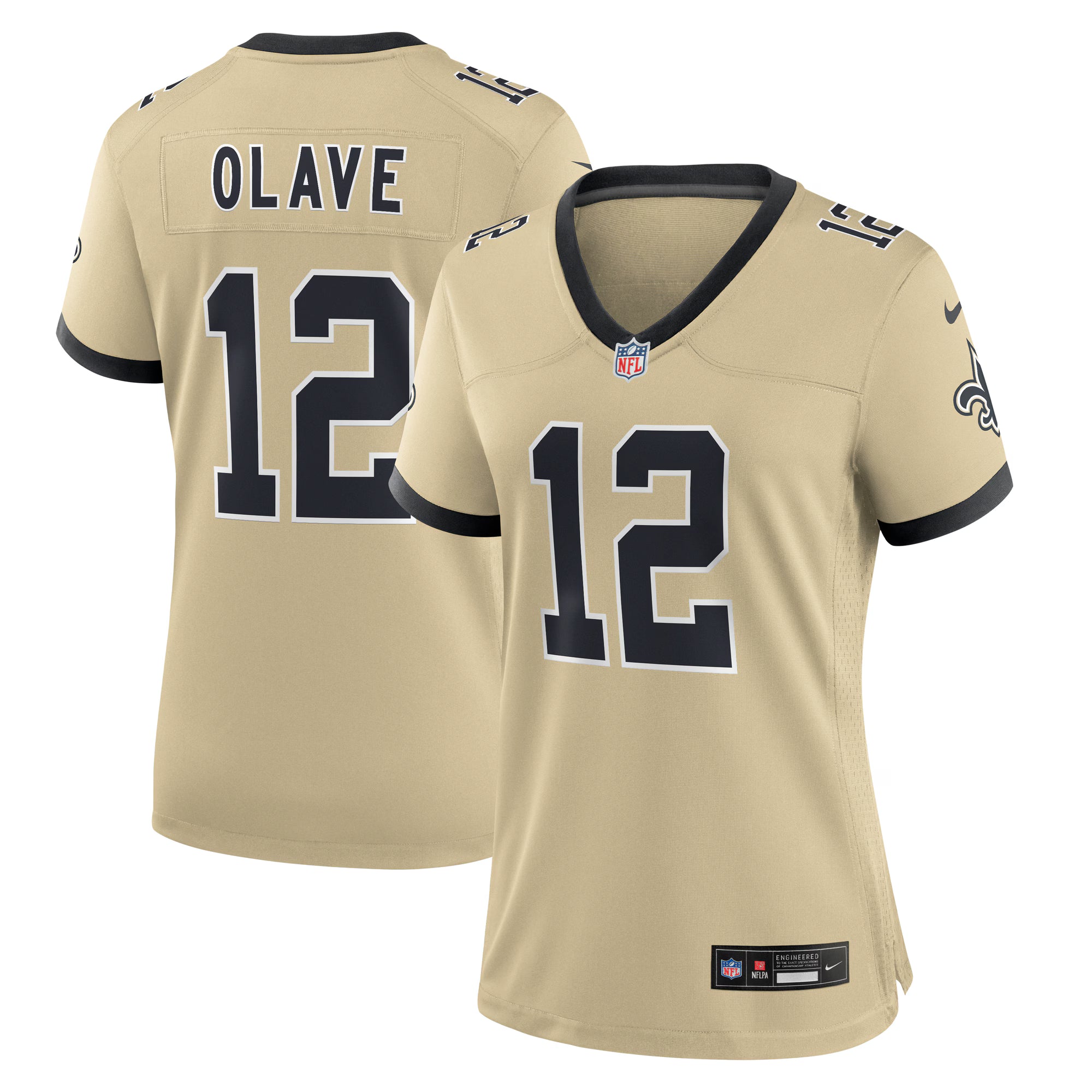 Chris Olave New Orleans Saints Nike Women's Gameday Golds Alternate Game Player Jersey - Gold