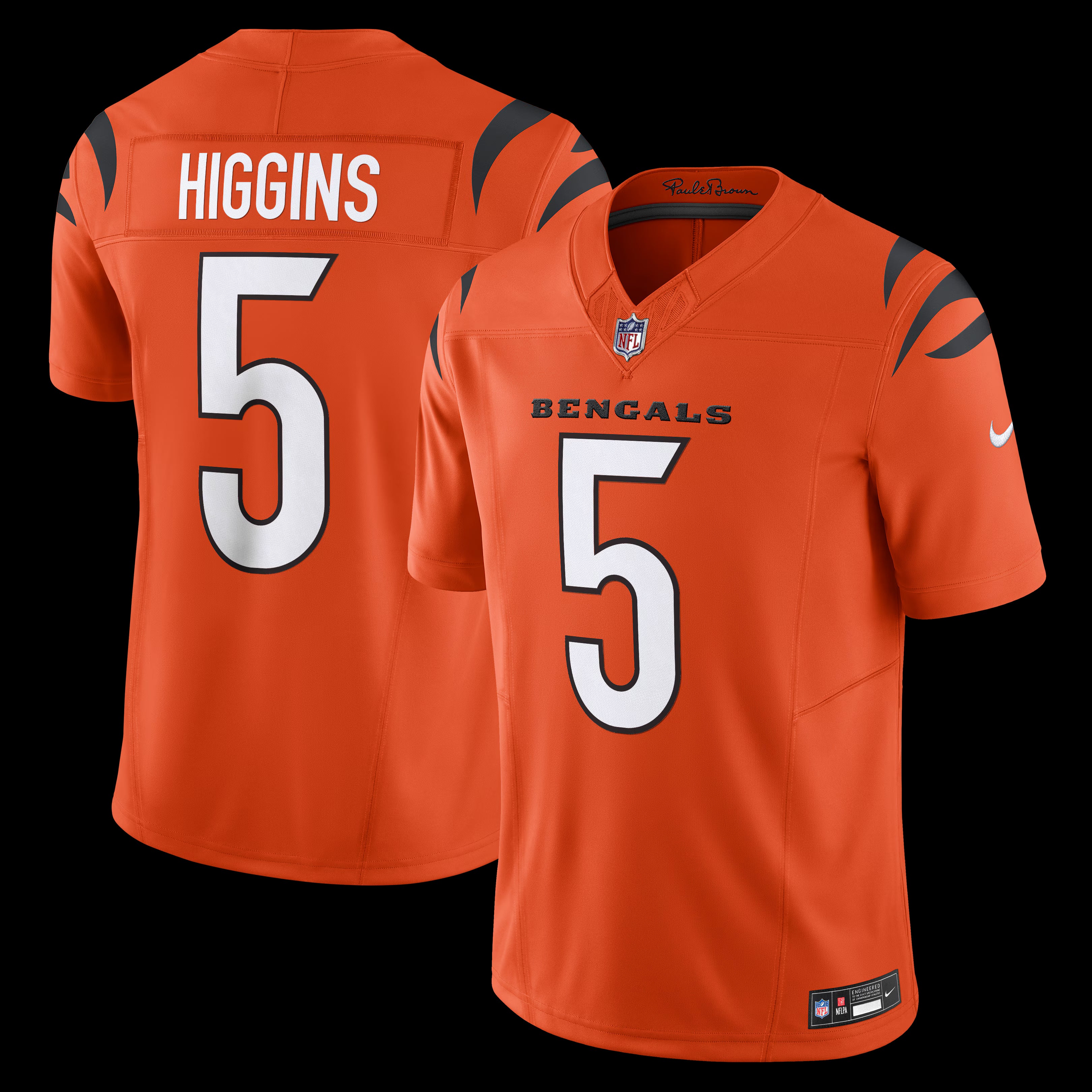 Tee Higgins Cincinnati Bengals Nike Vapor F.U.S.E. Limited Jersey - Orange