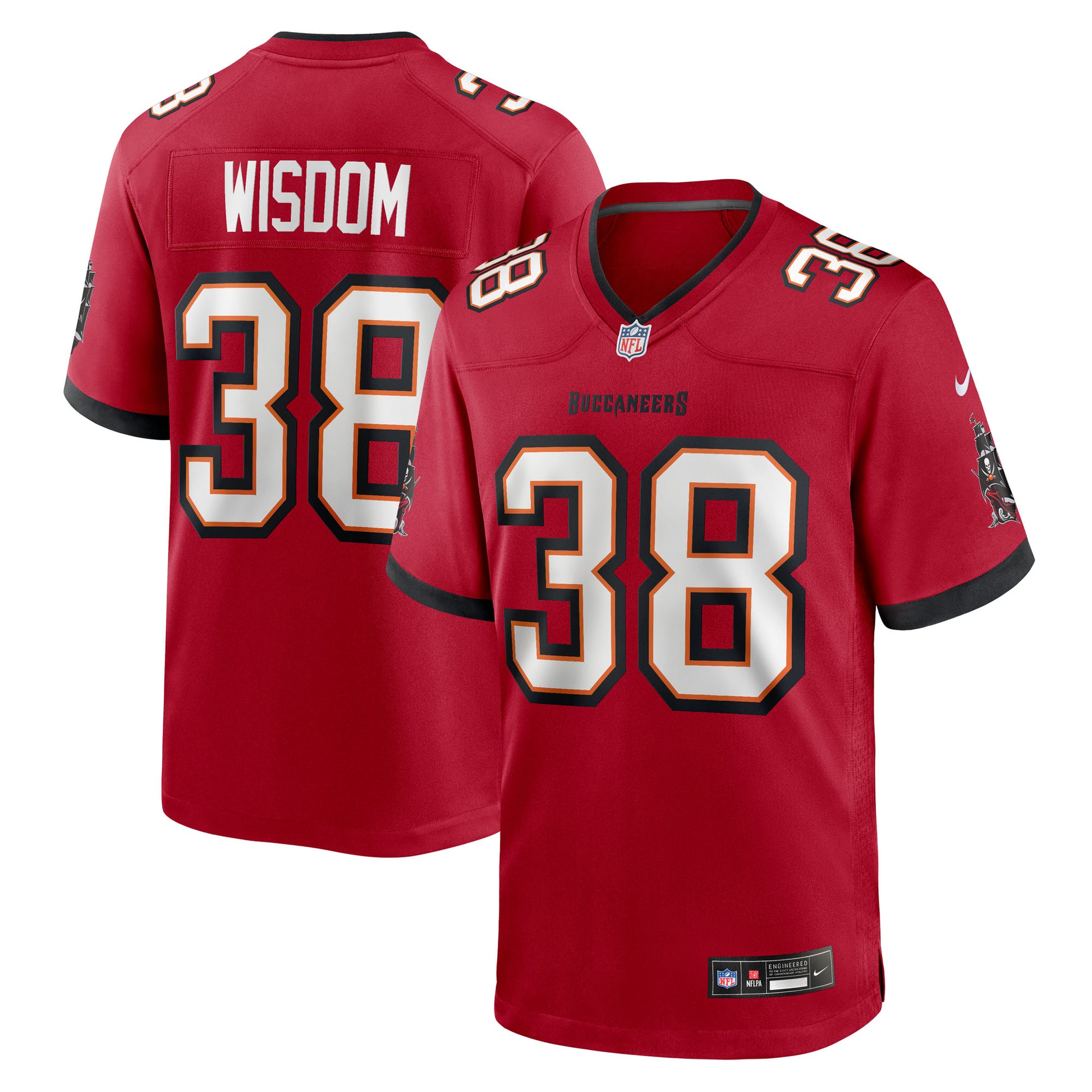 Rashad Wisdom Tampa Bay Buccaneers Nike Team Game Jersey -  Red