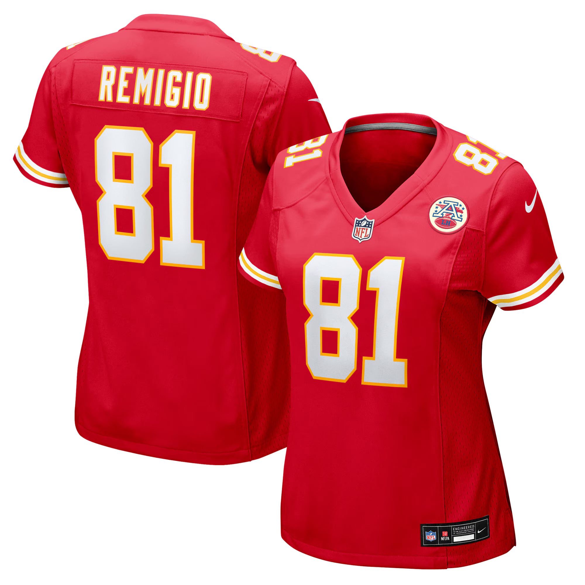 Nikko Remigio Kansas City Chiefs Nike Women's Team Game Jersey -  Red