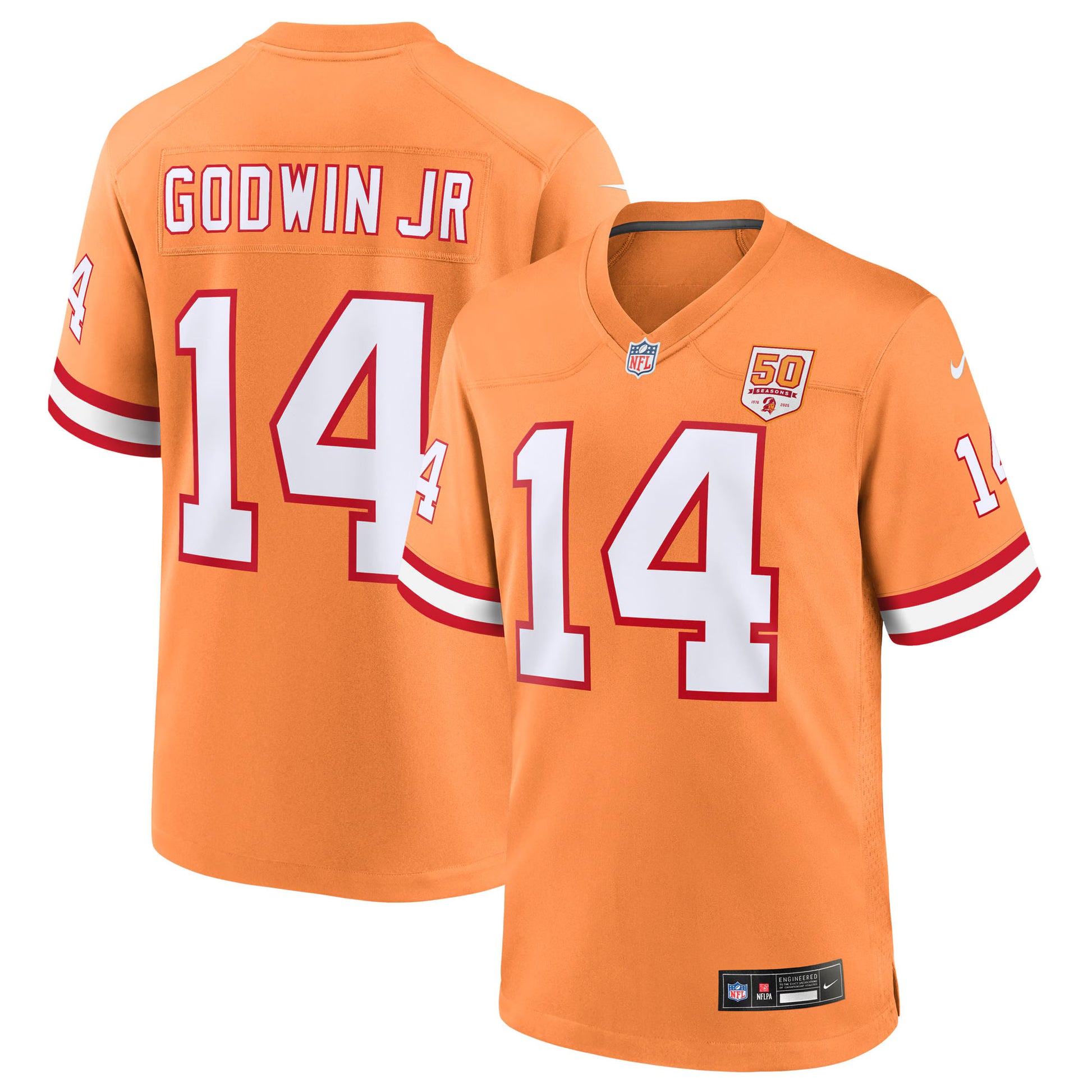 Chris Godwin Jr.  Tampa Bay Buccaneers Nike 50th Season Game Jersey - Creamsicle
