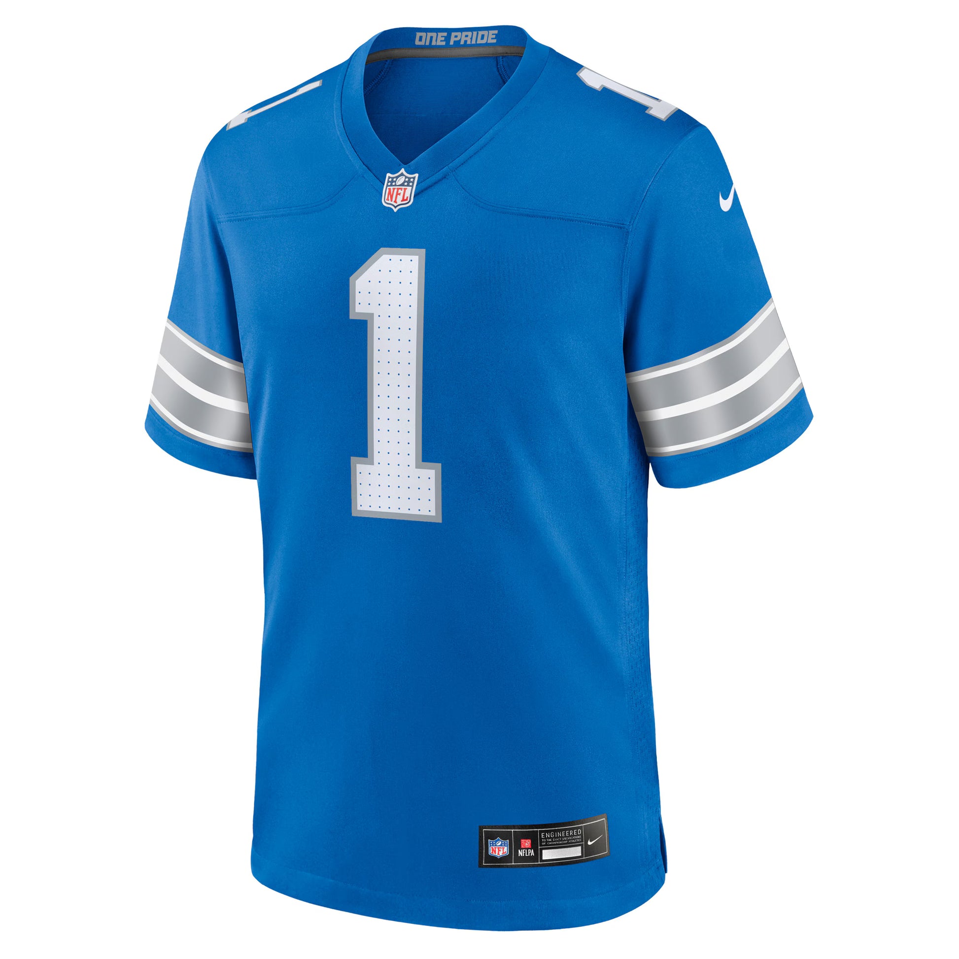 Number 1 Groom Detroit Lions Nike Game Jersey - Blue