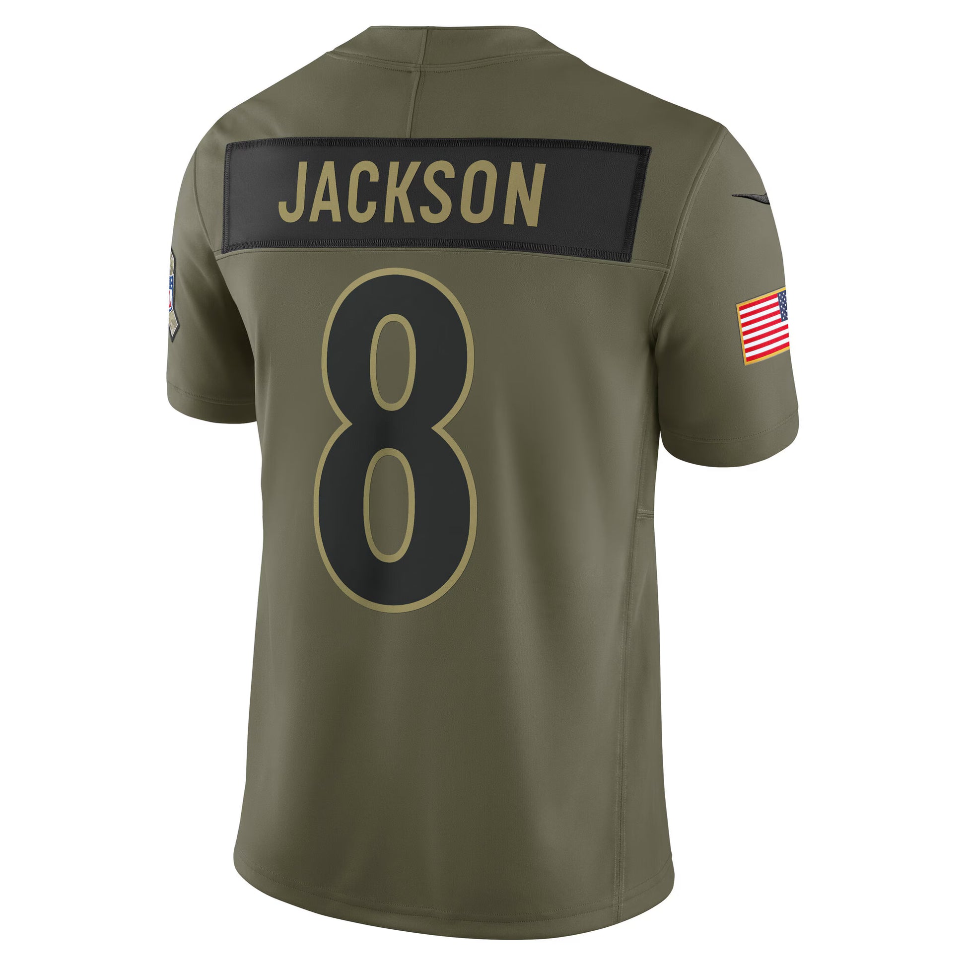 Lamar Jackson Baltimore Ravens Nike 2025 Salute to Service Limited Jersey - Olive