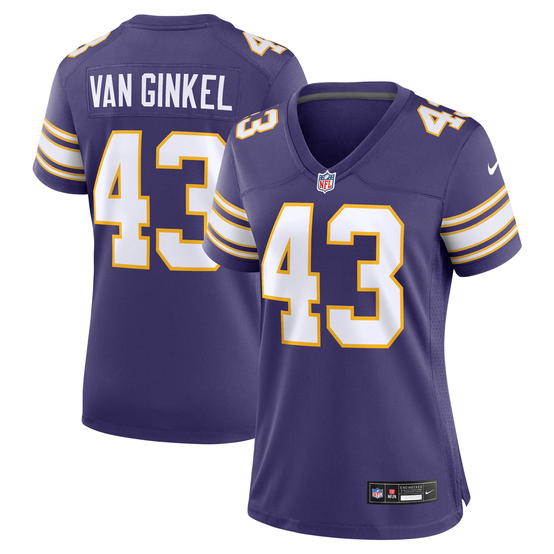 Andrew Van Ginkel Minnesota Vikings Nike Women's Alternate Game Jersey -  Purple