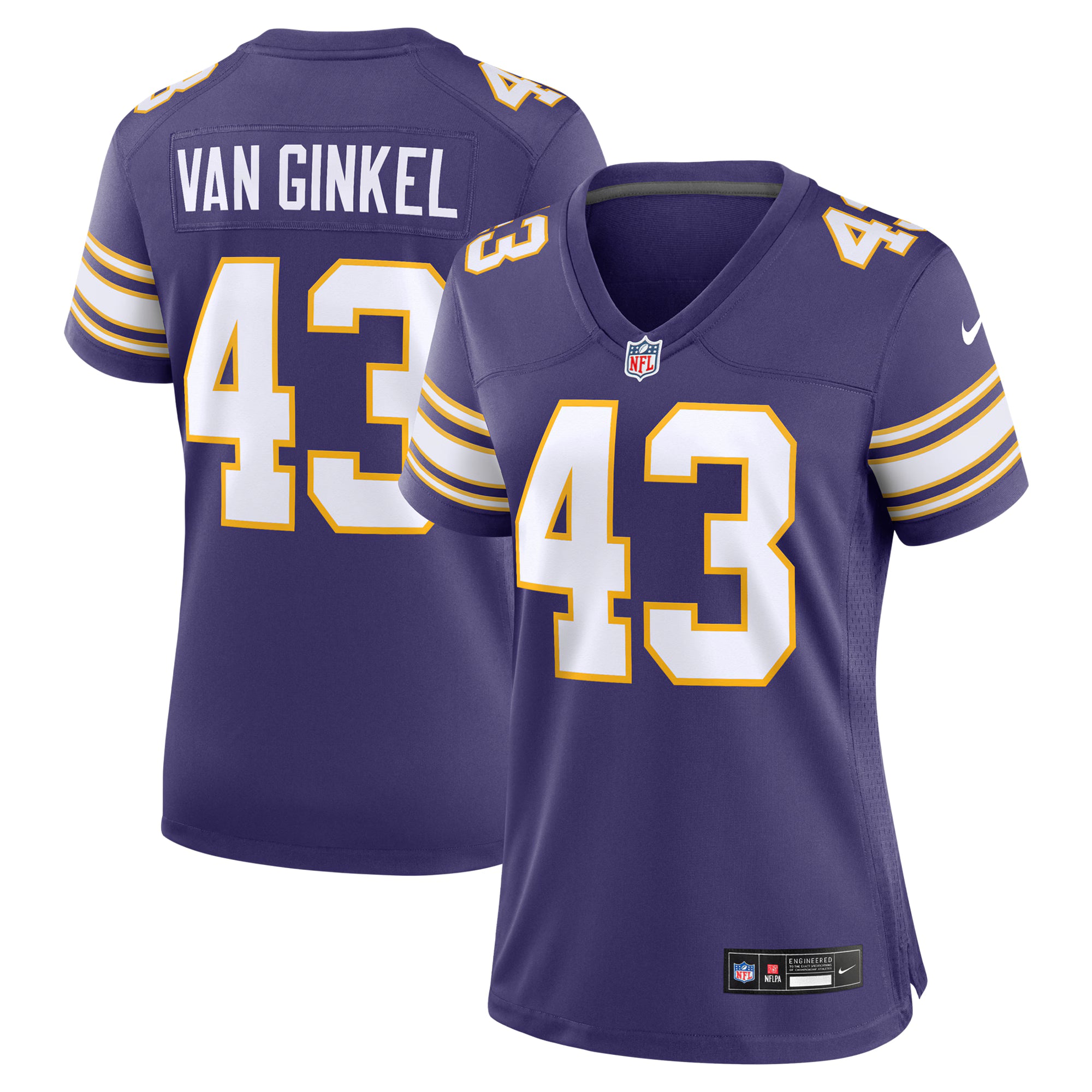 Andrew Van Ginkel Minnesota Vikings Nike Women's Alternate Game Jersey -  Purple