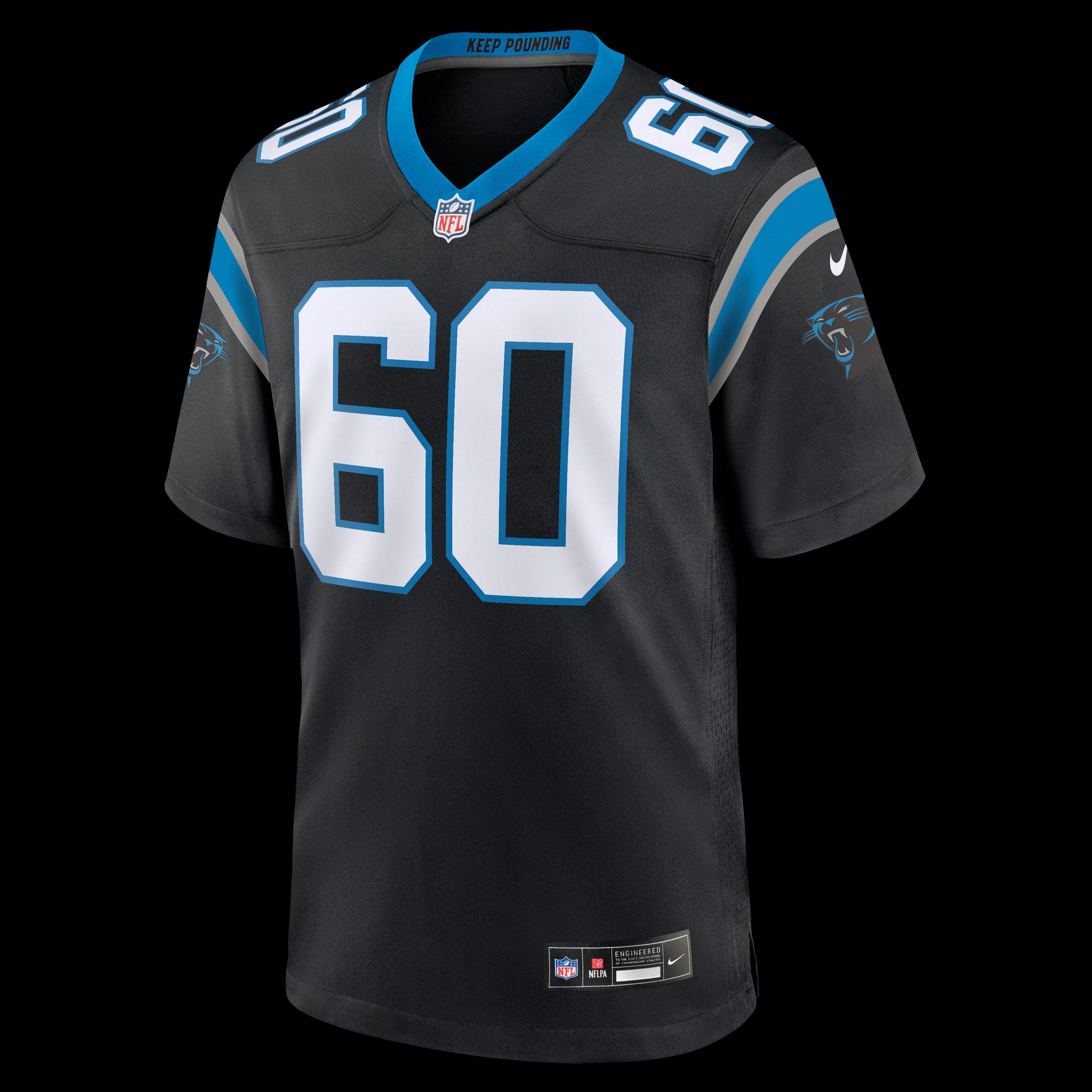 Nick Samac Carolina Panthers Nike Team Game Jersey -  Black