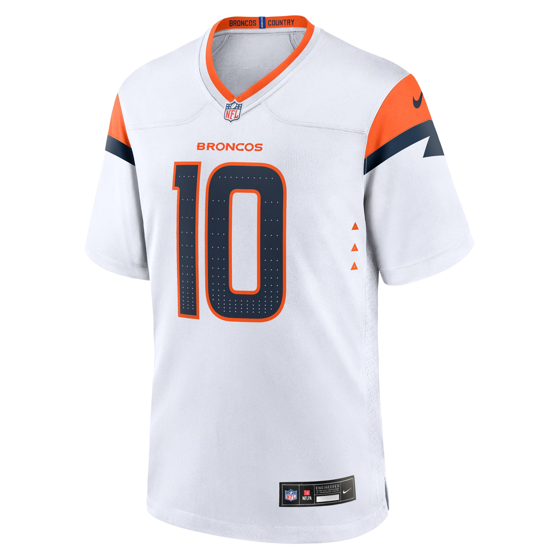 Bo Nix Denver Broncos Nike Game Jersey -  White