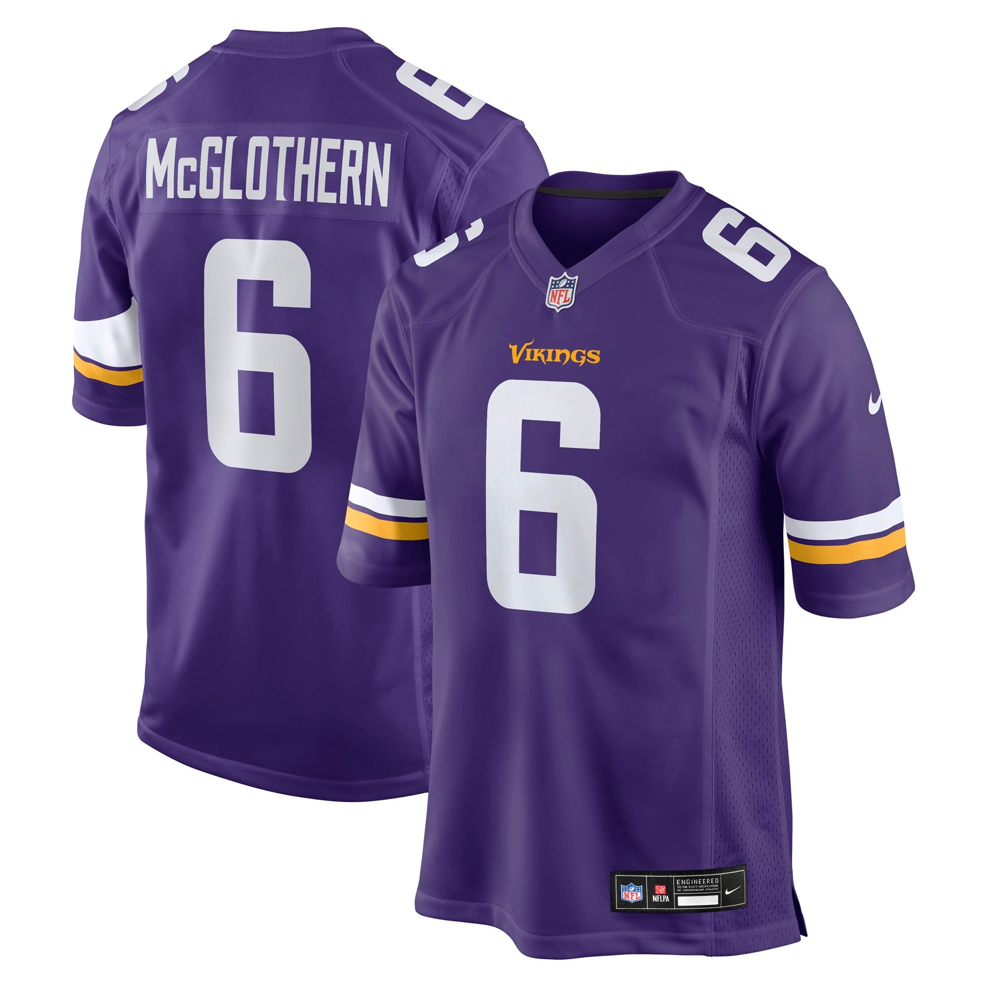 Dwight McGlothern Minnesota Vikings Nike Team Game Jersey -  Purple