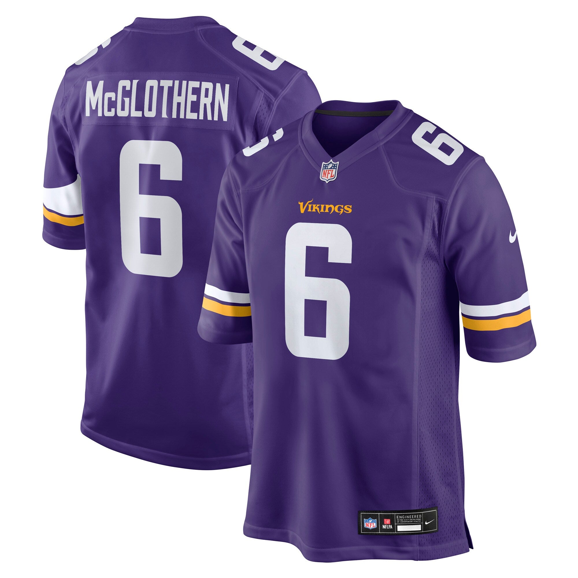 Dwight McGlothern Minnesota Vikings Nike Team Game Jersey -  Purple