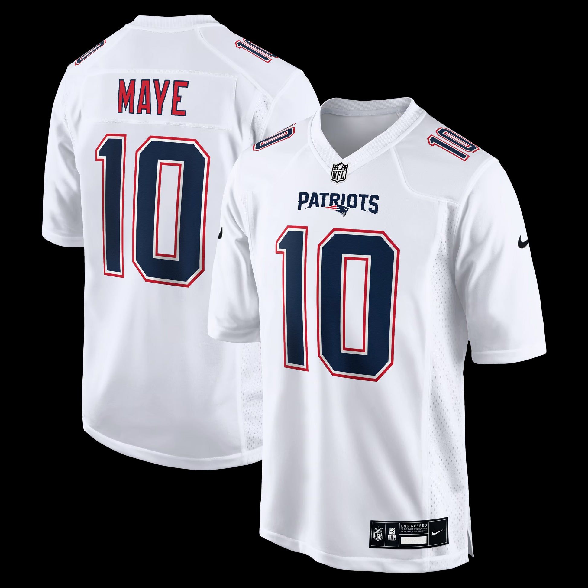 Drake Maye New England Patriots Nike Game Jersey - Tundra White