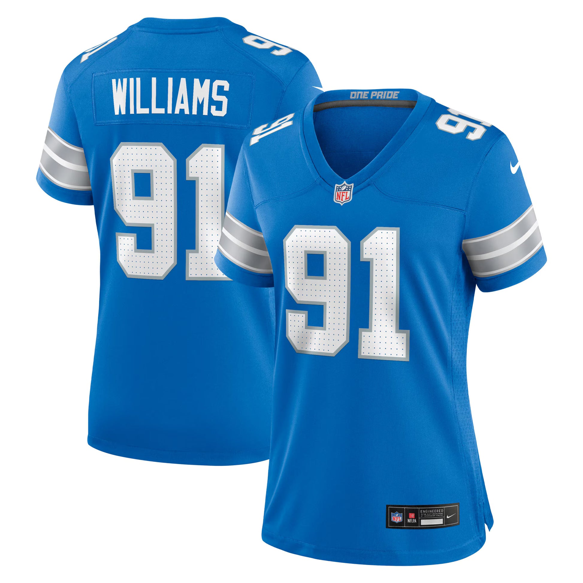 Tyleik Williams Detroit Lions Nike Women's Team Game Jersey -  Blue