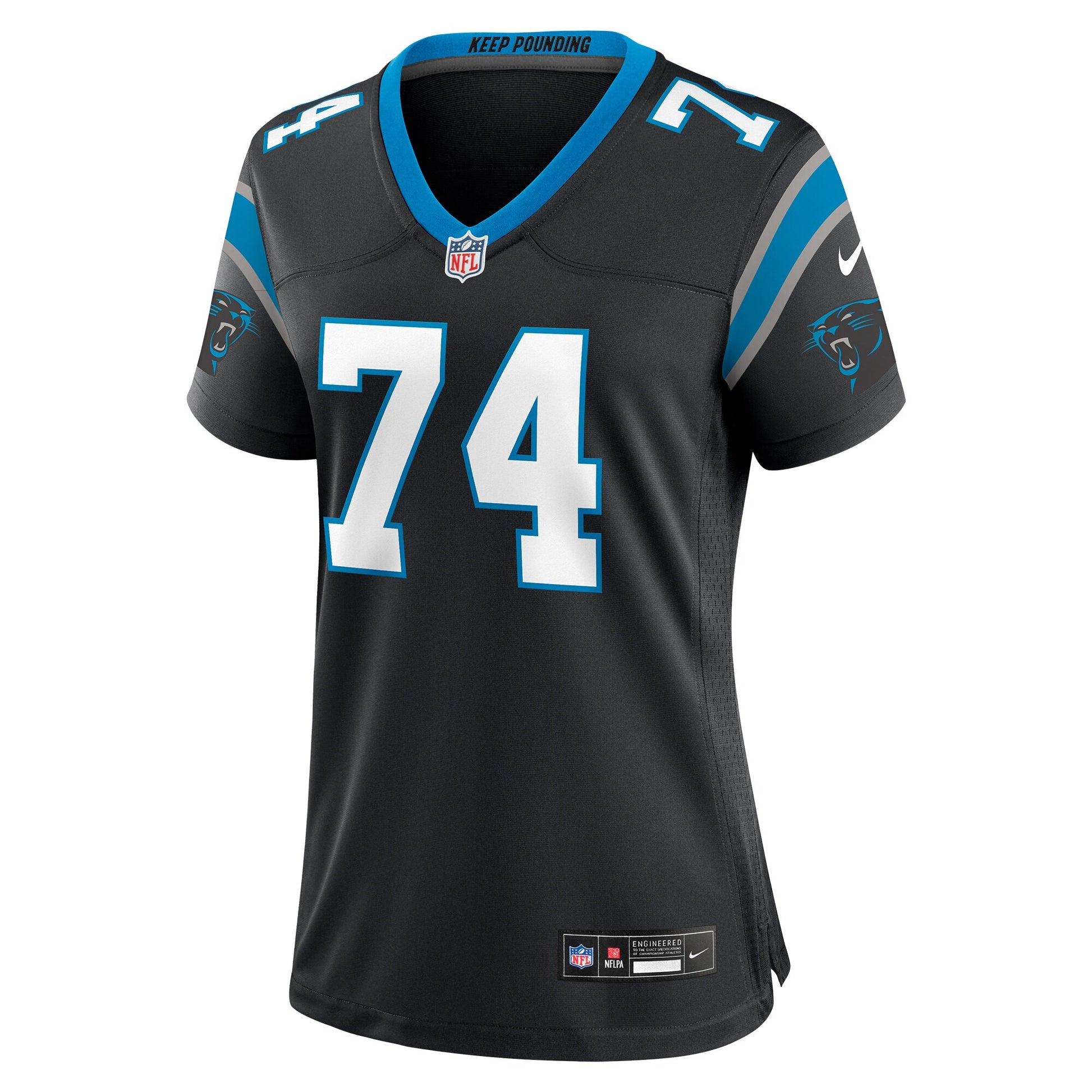 Jake Curhan Carolina Panthers Nike Women's Team Game Jersey -  Black