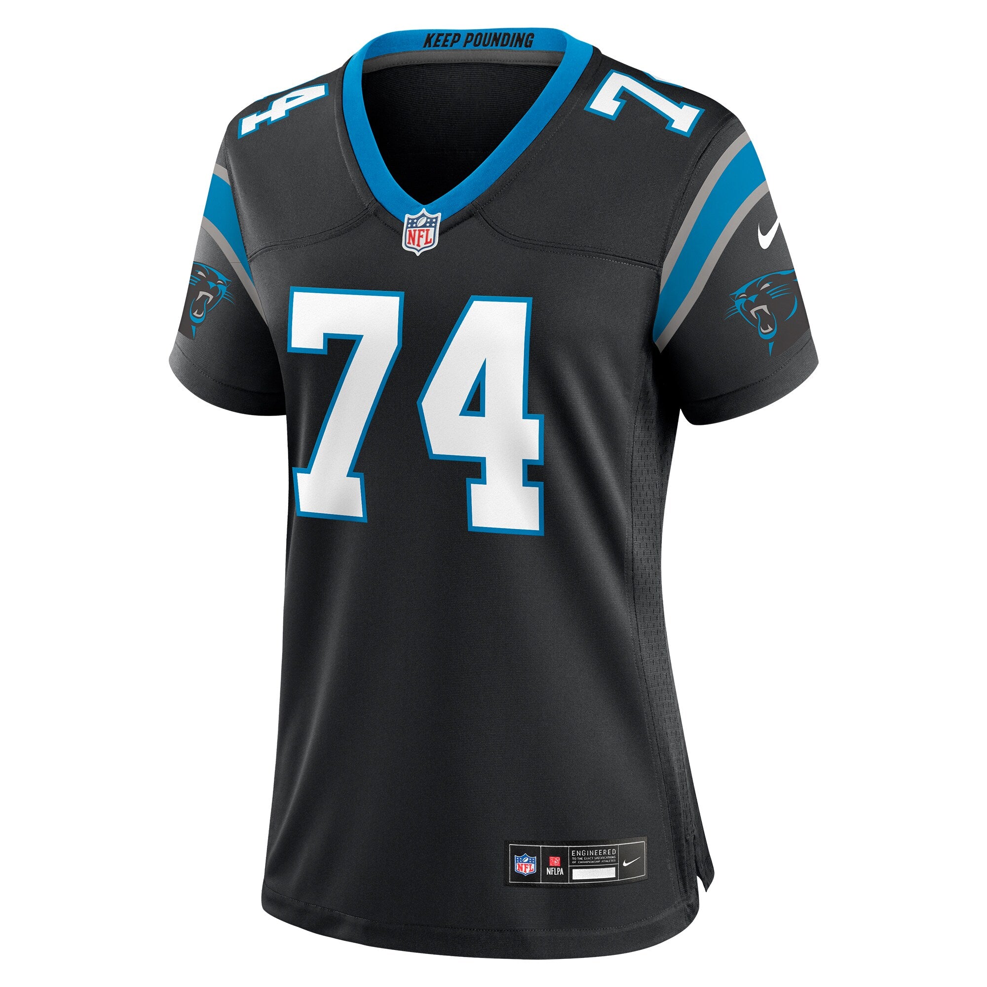 Jake Curhan Carolina Panthers Nike Women's Team Game Jersey -  Black