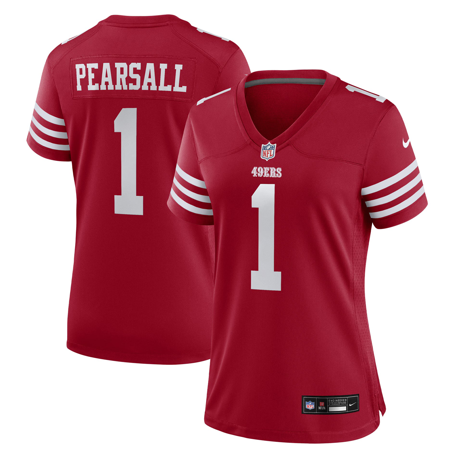 Ricky Pearsall San Francisco 49ers Nike Women's Team Game Jersey -  Scarlet