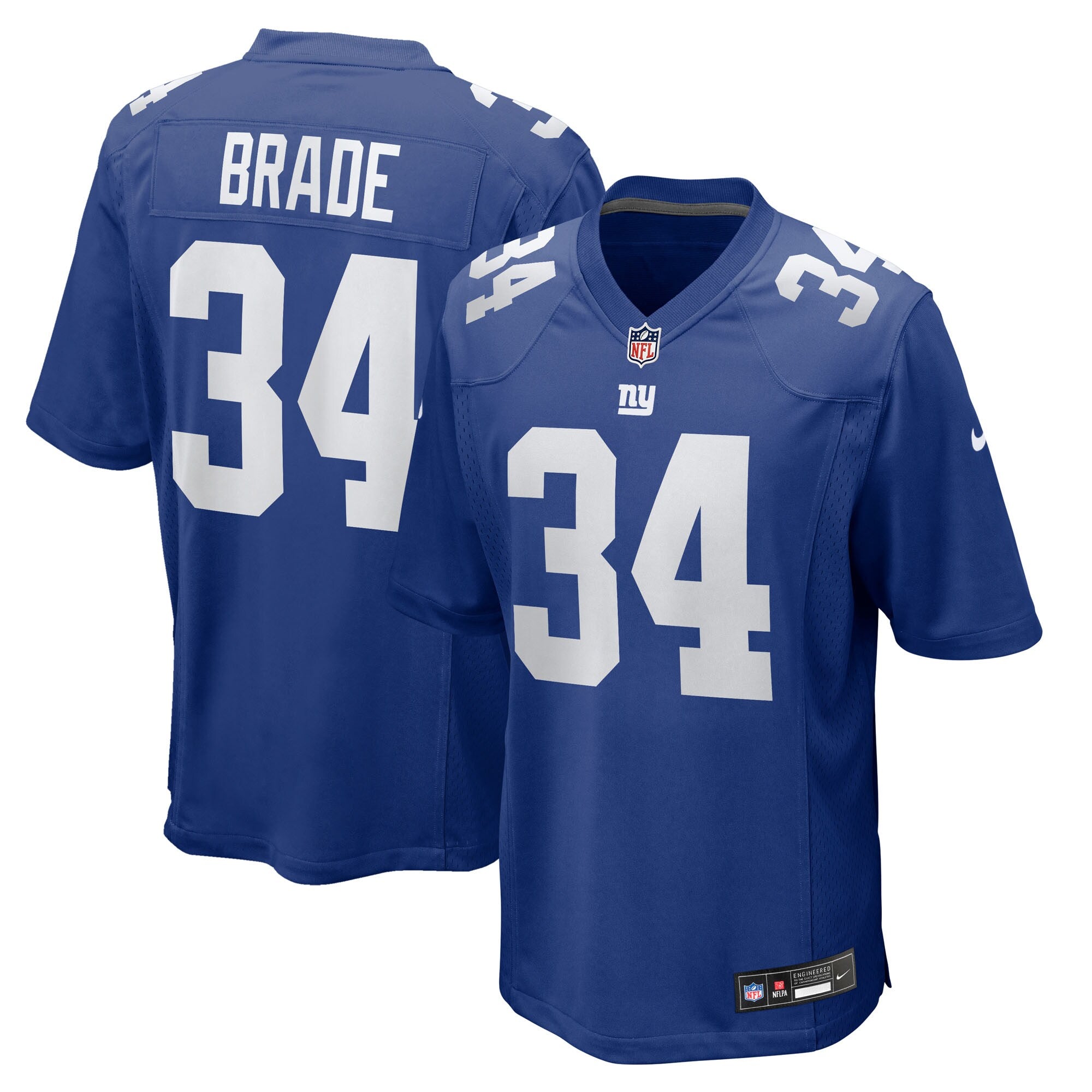Beau Brade New York Giants Nike Team Game Jersey -  Royal