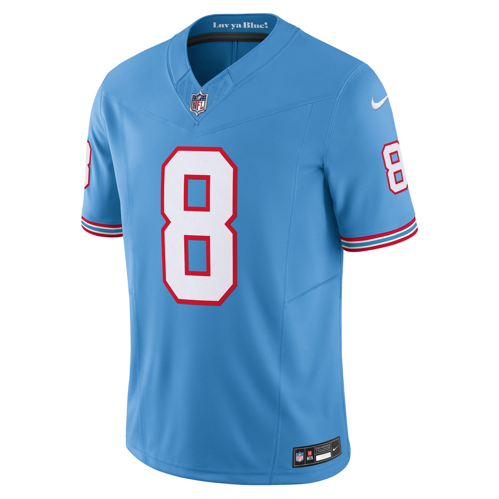 Will Levis Tennessee Titans Nike Alternate Oilers Throwback Vapor F.U.S.E. Limited Jersey - Light Blue