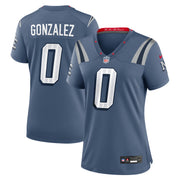 Christian Gonzalez New England Patriots Nike Women's 2025 Rivalries Collection Game Jersey - Storm Blue