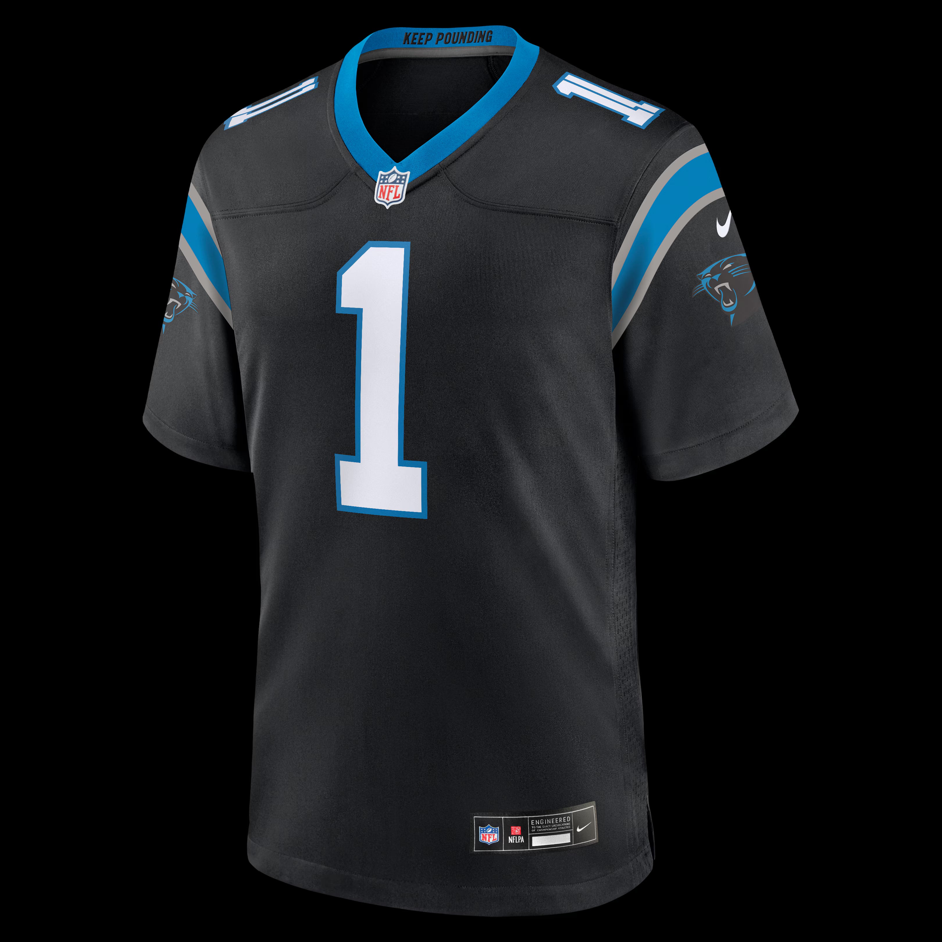 Cam Newton Carolina Panthers Nike Team Retired Game Jersey -  Black