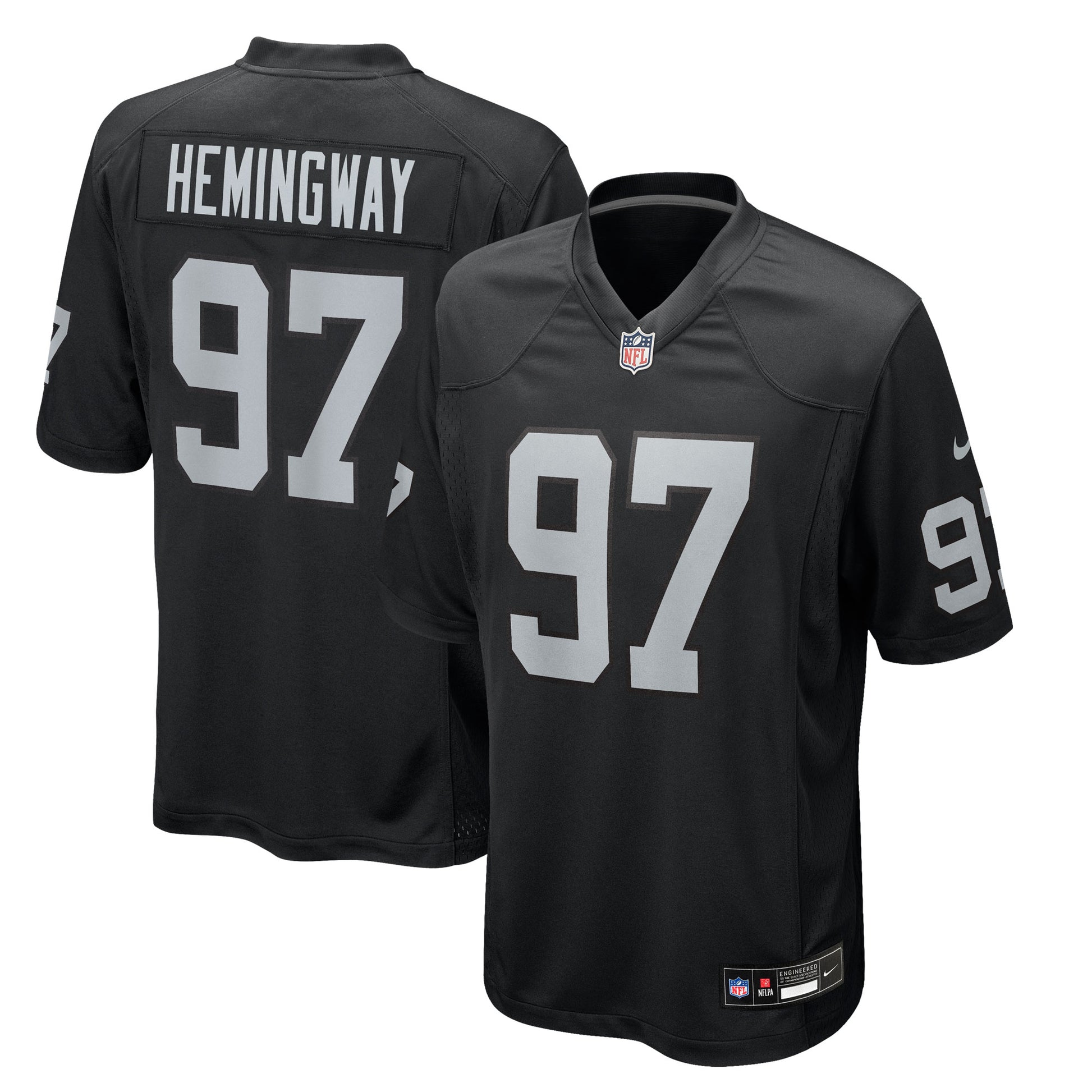 Tonka Hemingway Las Vegas Raiders Nike Team Game Jersey -  Black