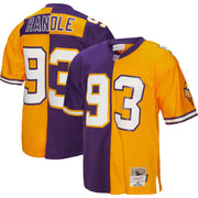 John Randle Minnesota Vikings Mitchell &amp; Ness 1998 Split Legacy Replica Jersey - Purple/Gold
