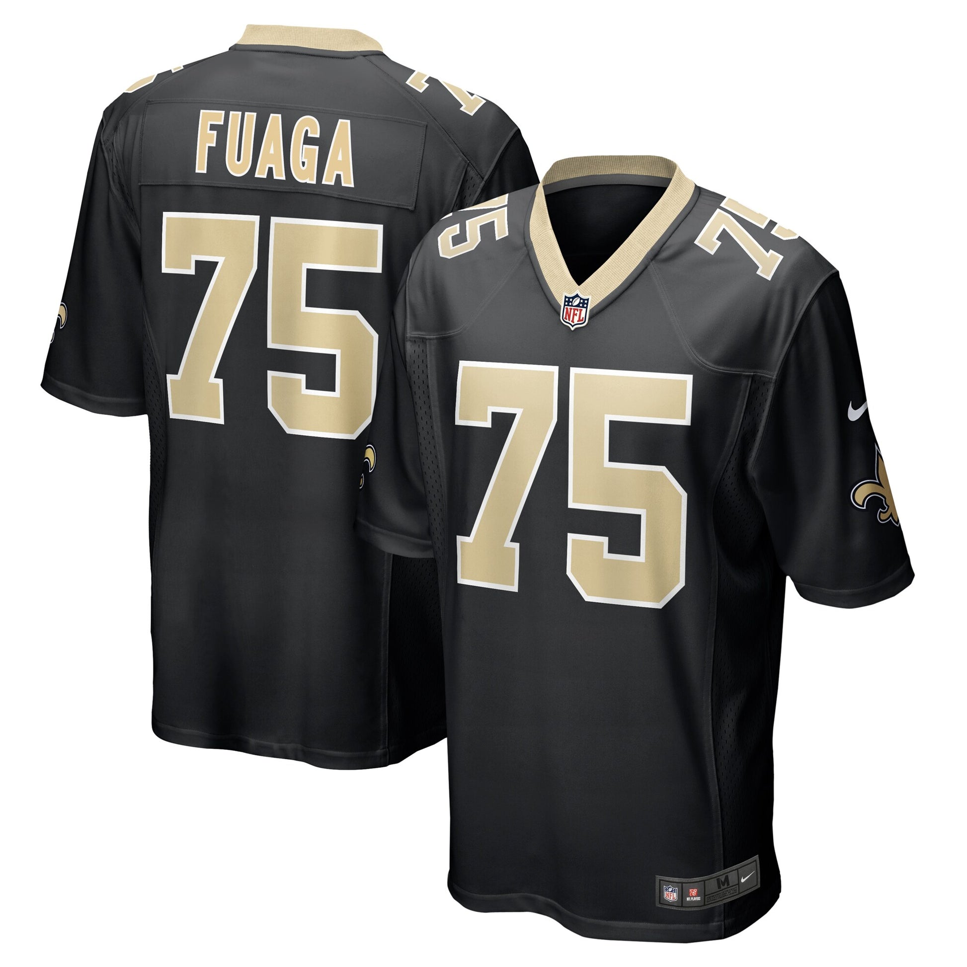 Taliese Fuaga New Orleans Saints Nike  Game Jersey -  Black