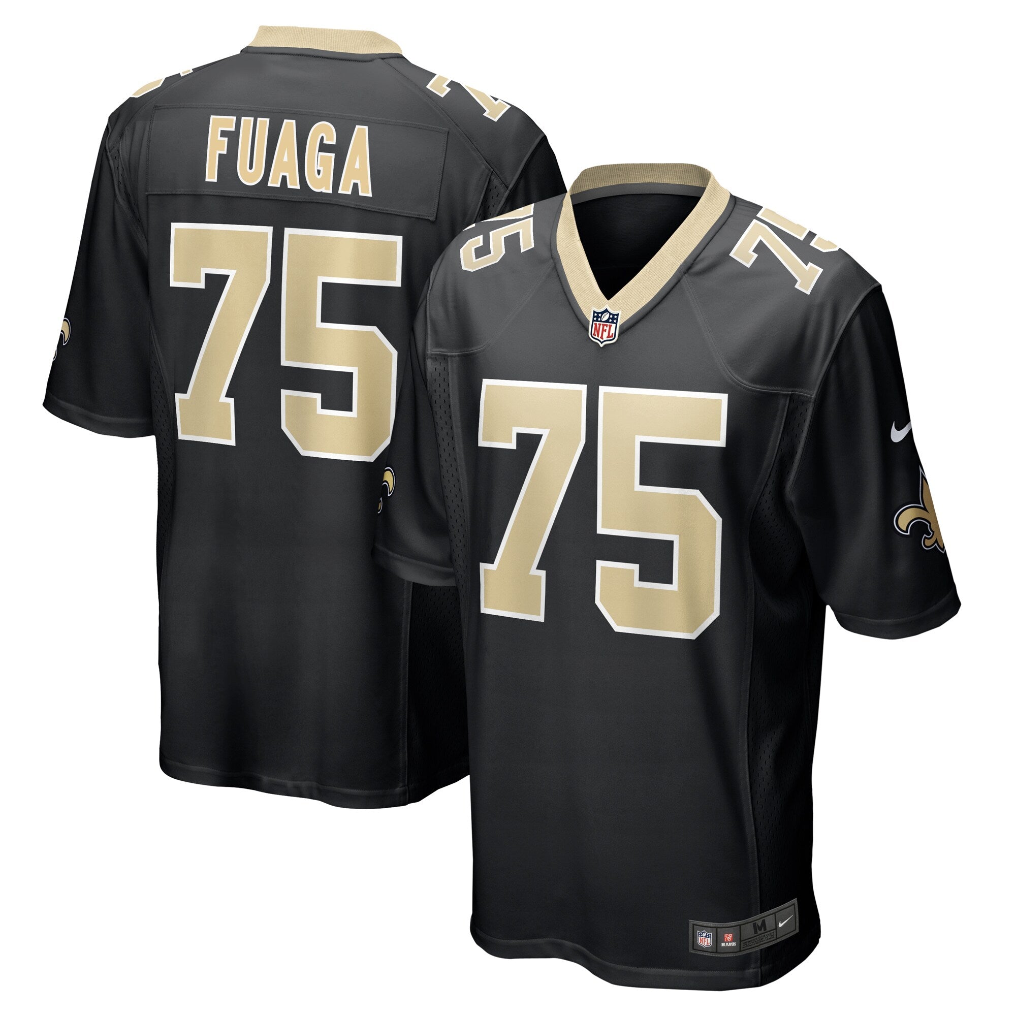 Taliese Fuaga New Orleans Saints Nike  Game Jersey -  Black
