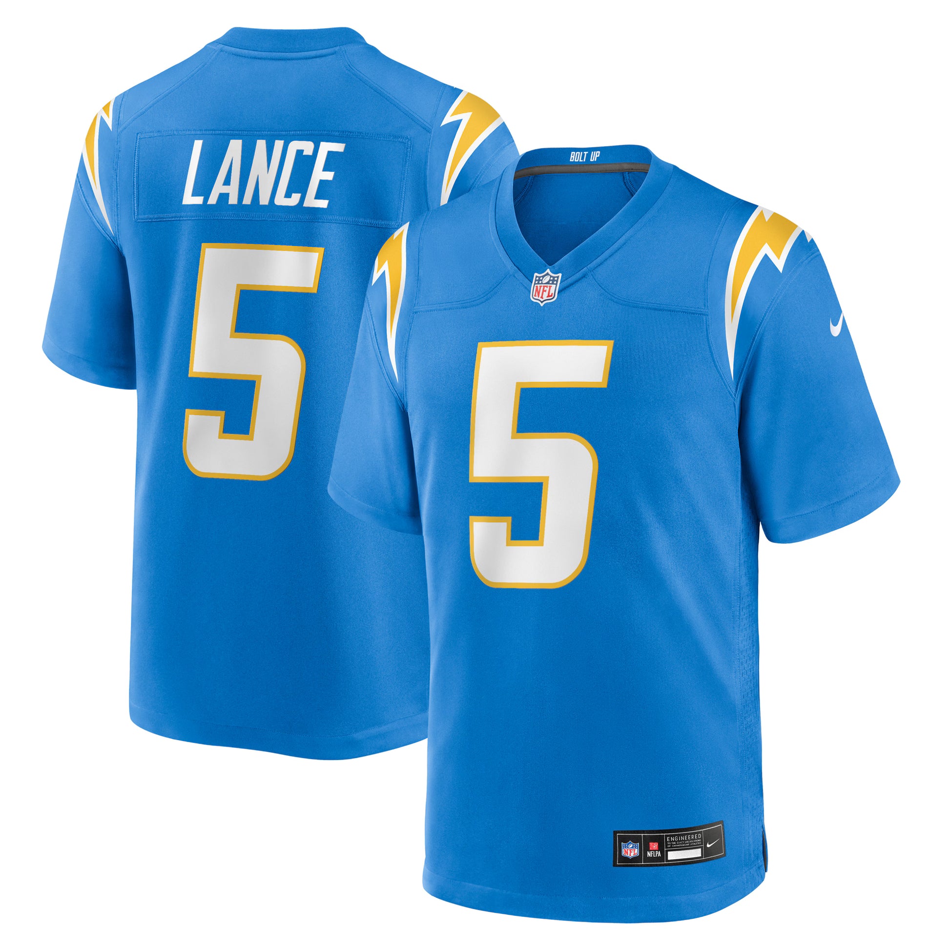 Trey Lance Los Angeles Chargers Nike Team Game Jersey -  Powder Blue