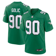 Mike Golic Philadelphia Eagles Nike Retired Player Alternate Game Jersey - Kelly Green