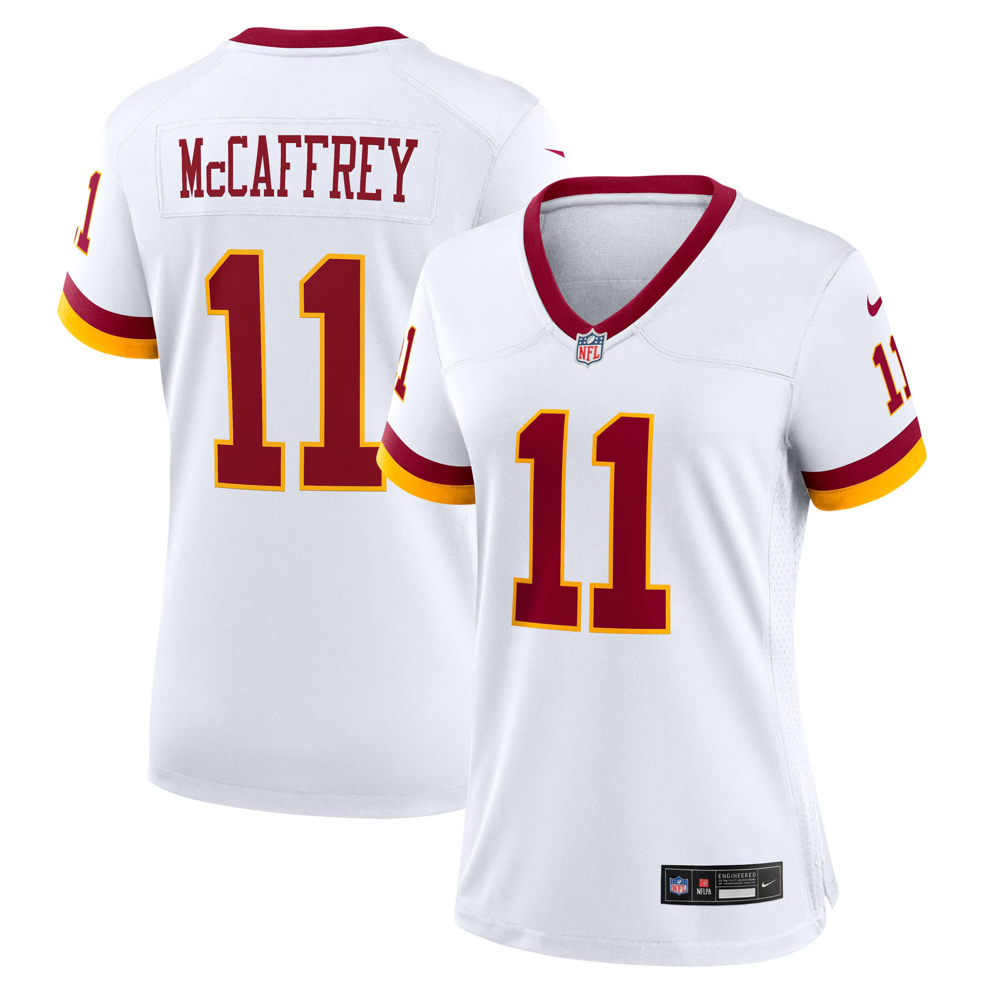 Luke McCaffrey Washington Commanders Nike Women's Game Super Bowl Era Jersey - White