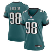 Jalen Carter Philadelphia Eagles Nike Women's Team Game Jersey - Midnight Green