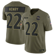 Derrick Henry Baltimore Ravens Nike 2025 Salute to Service Limited Jersey - Olive