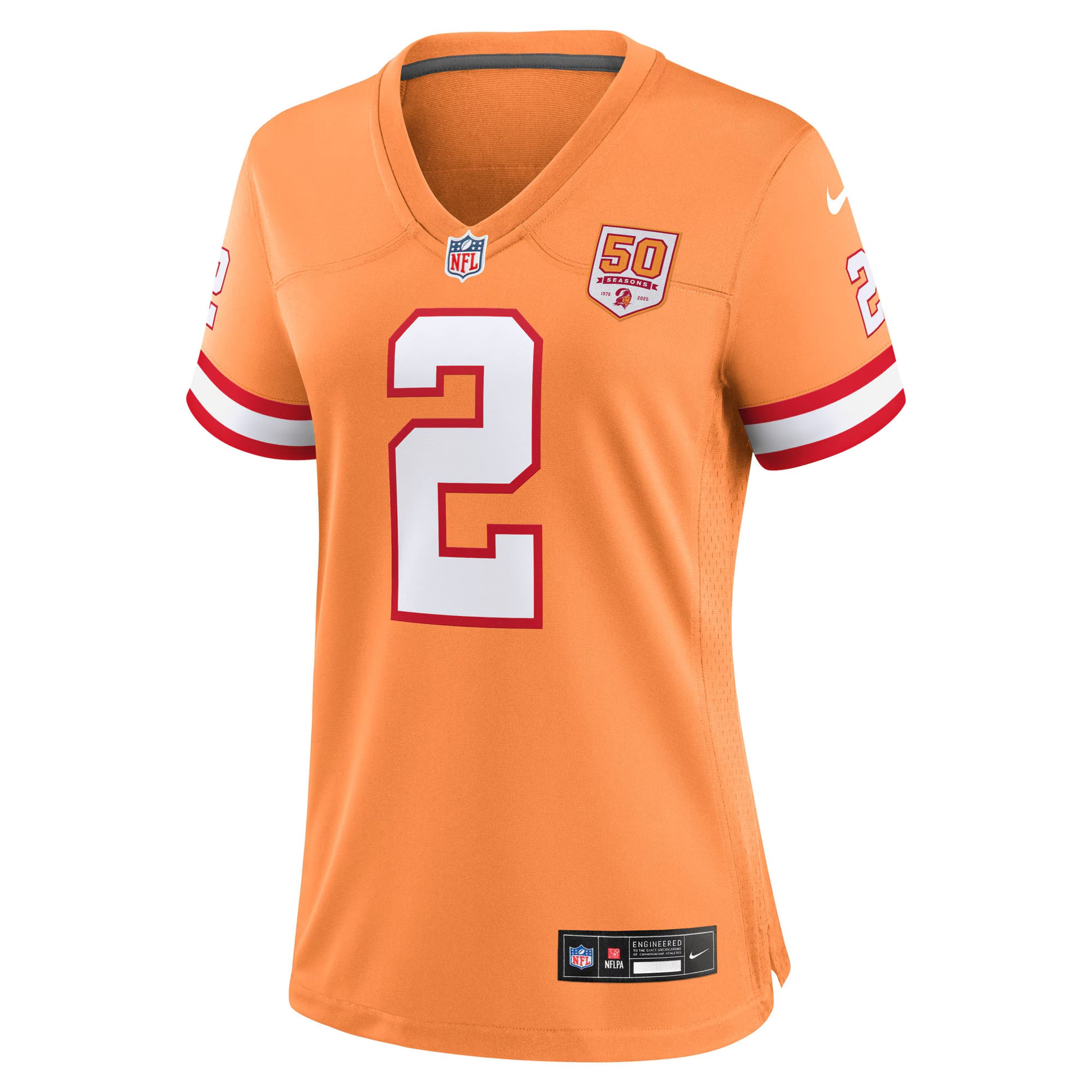 Emeka Egbuka  Tampa Bay Buccaneers Nike Women's Alternate 2 50th Season Game Jersey - Creamsicle
