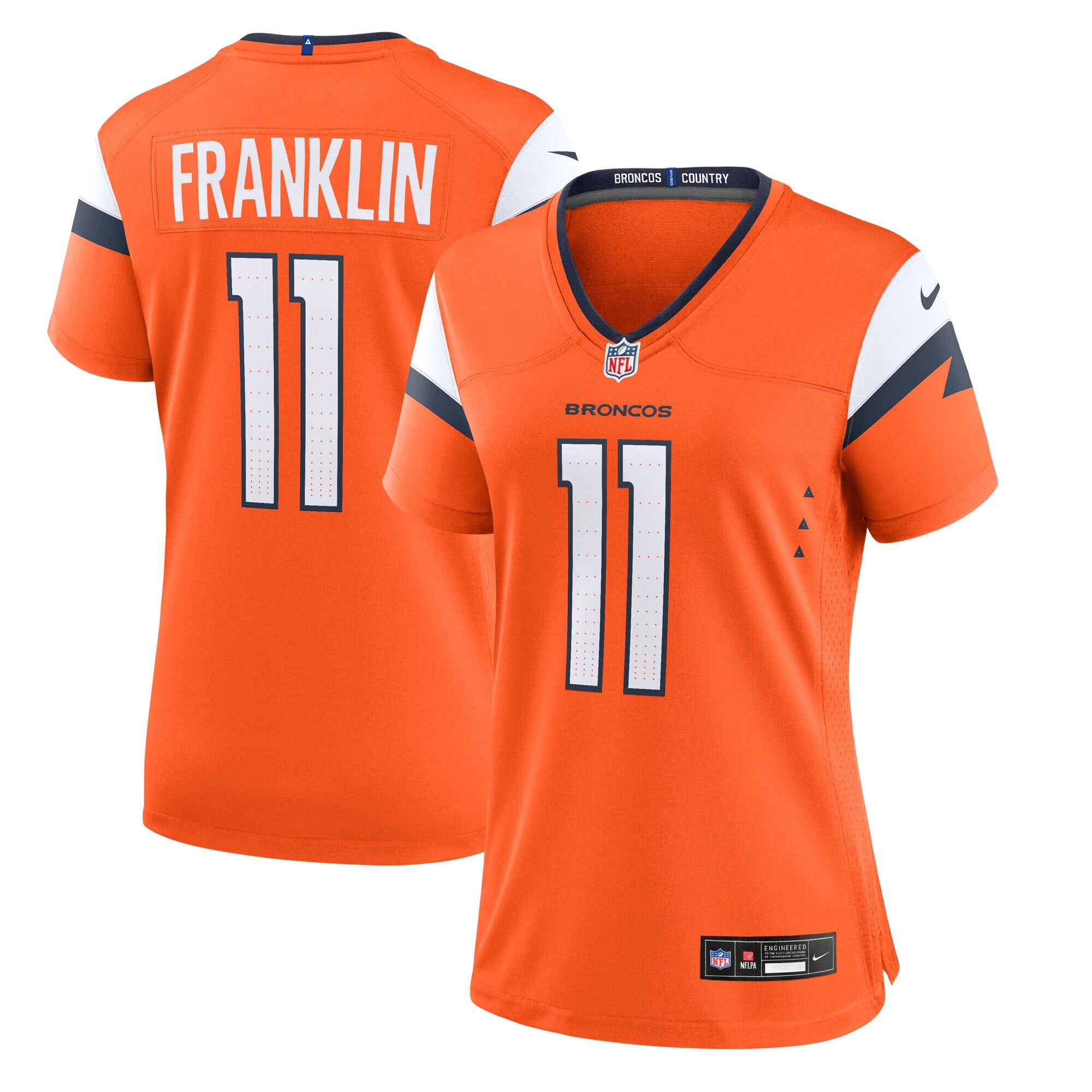 Troy Franklin Denver Broncos Nike Women's Team Game Jersey -  Orange