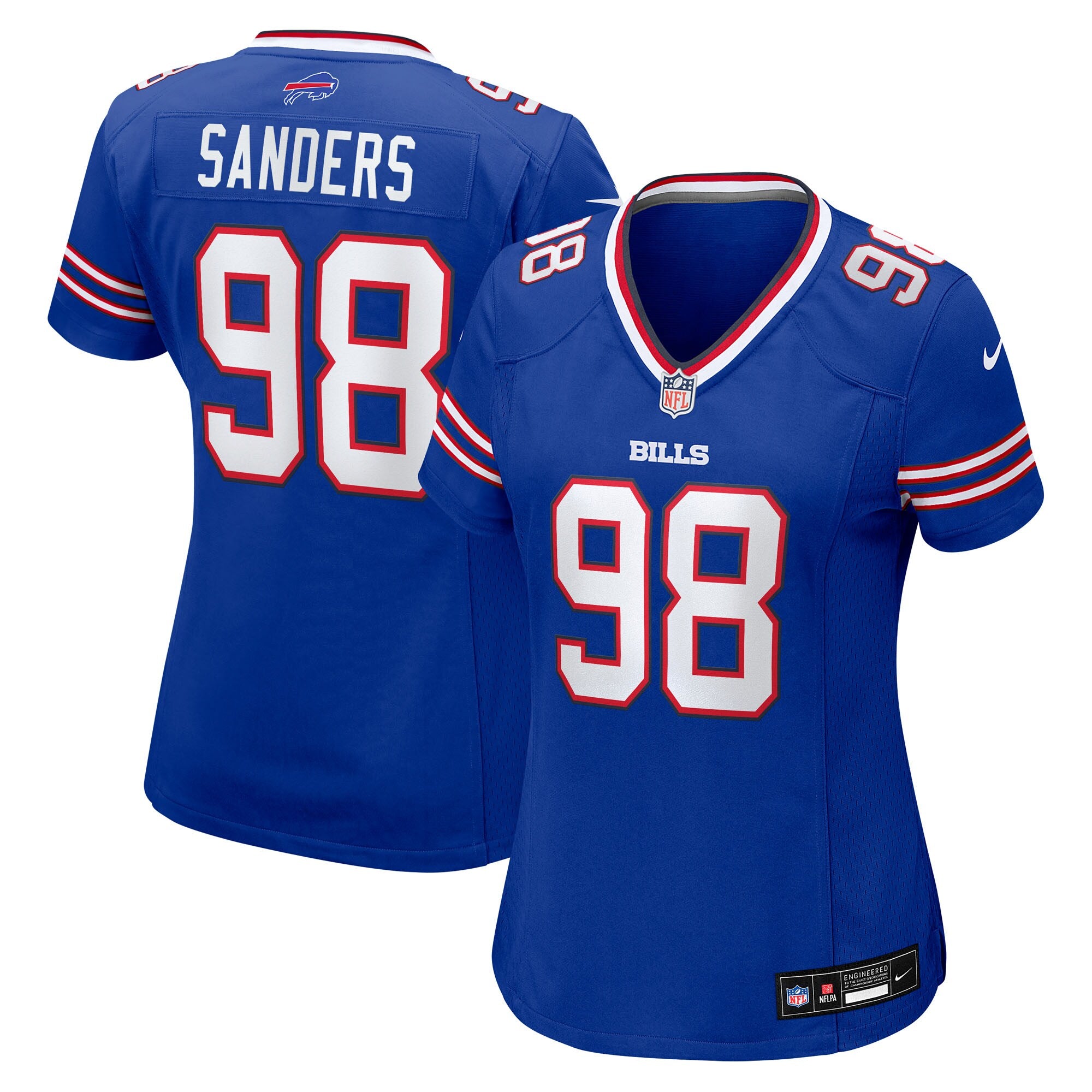 T.J. Sanders Buffalo Bills Nike Women's Team Game Jersey -  Royal