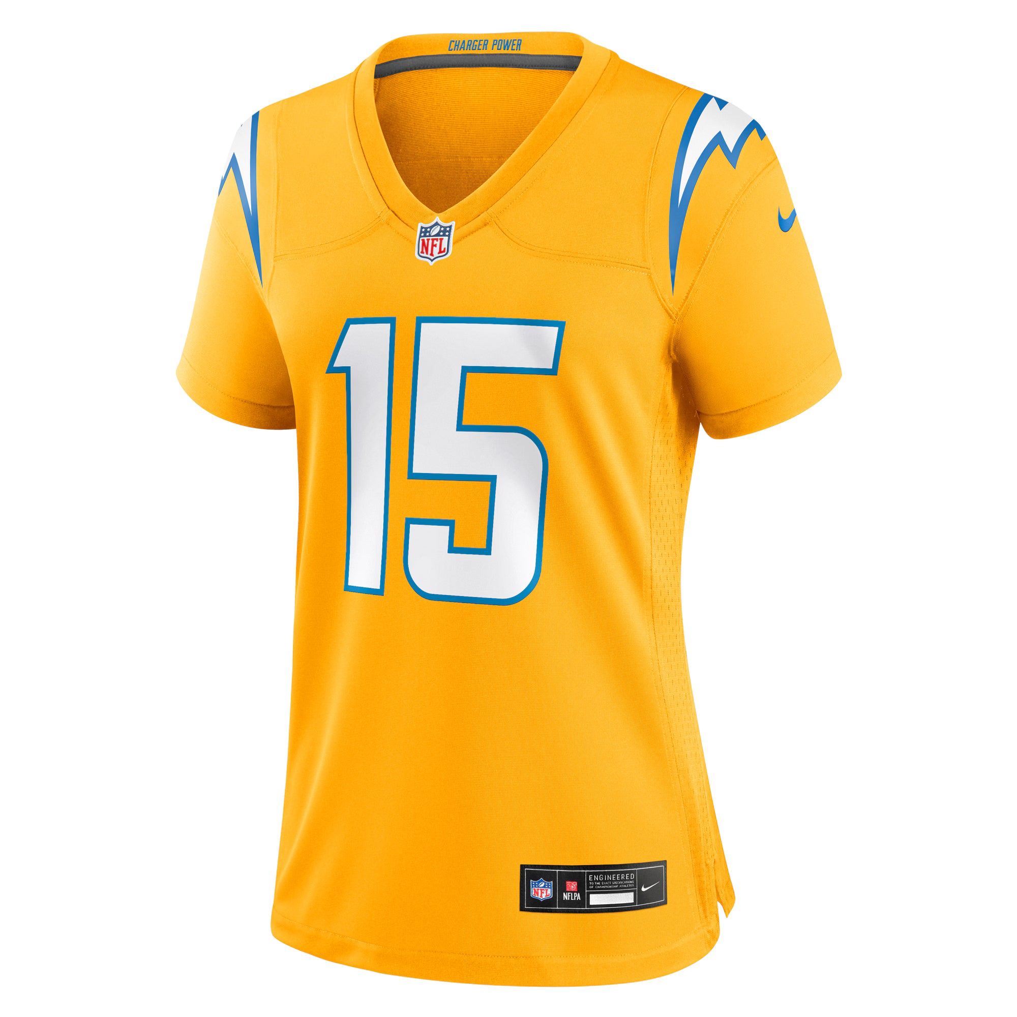 Ladd McConkey Los Angeles Chargers Nike Women's Alternate Charger Power Game Jersey - Gold