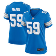 Giovanni Manu Detroit Lions Nike Women's Team Game Jersey -  Blue