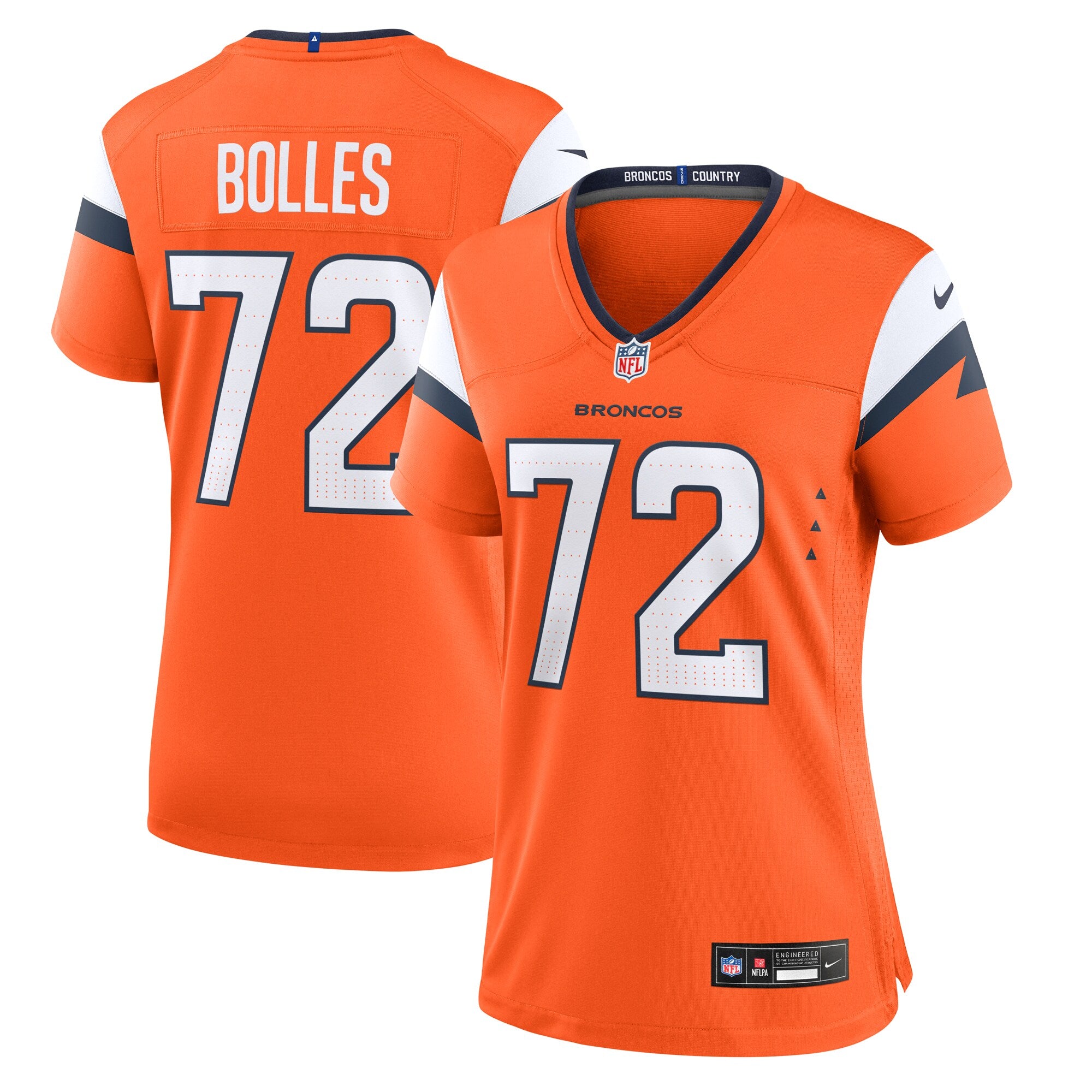 Garett Bolles Denver Broncos Nike Women's Team Game Jersey -  Orange