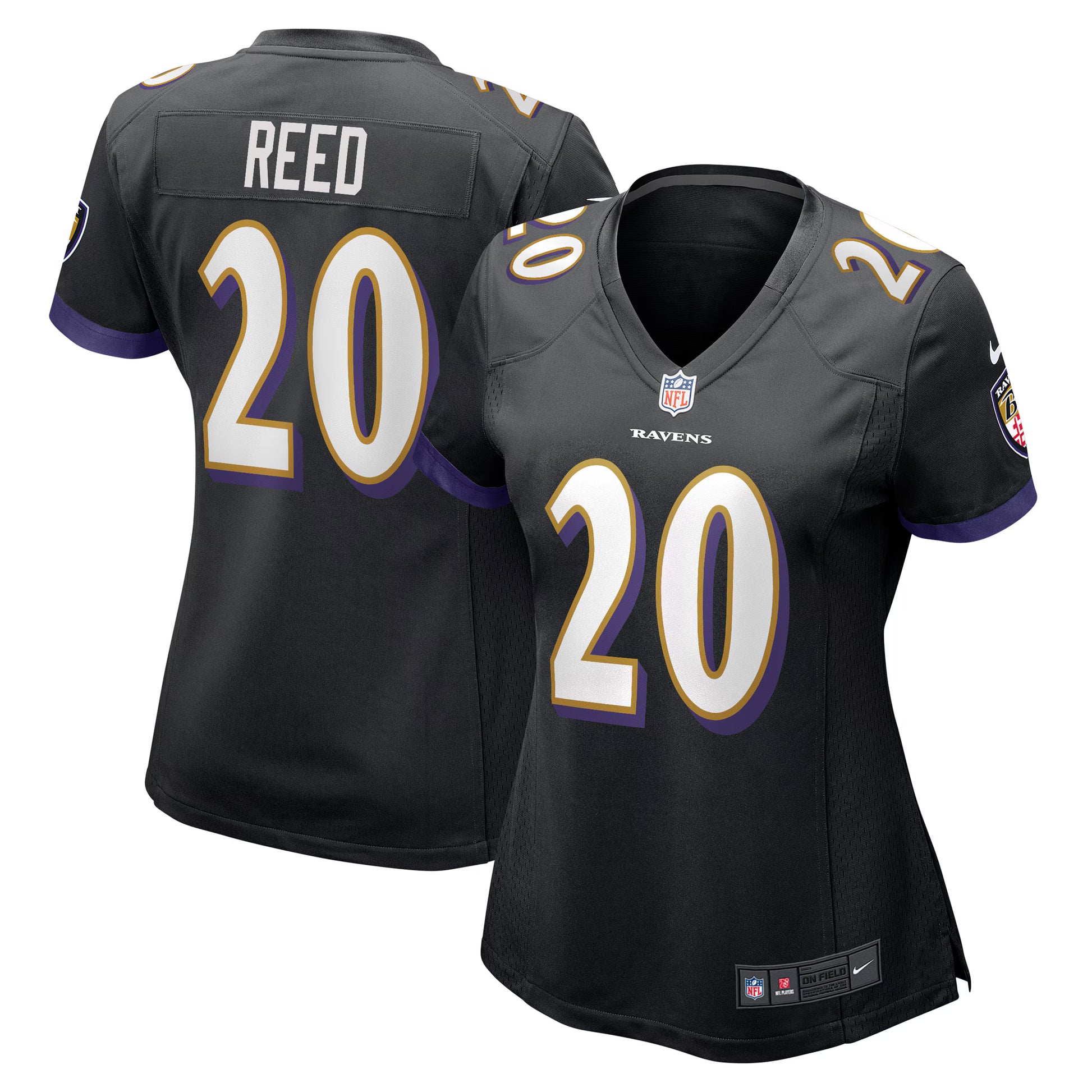 Ed Reed Baltimore Ravens Nike Women's Retired Player Jersey - Black