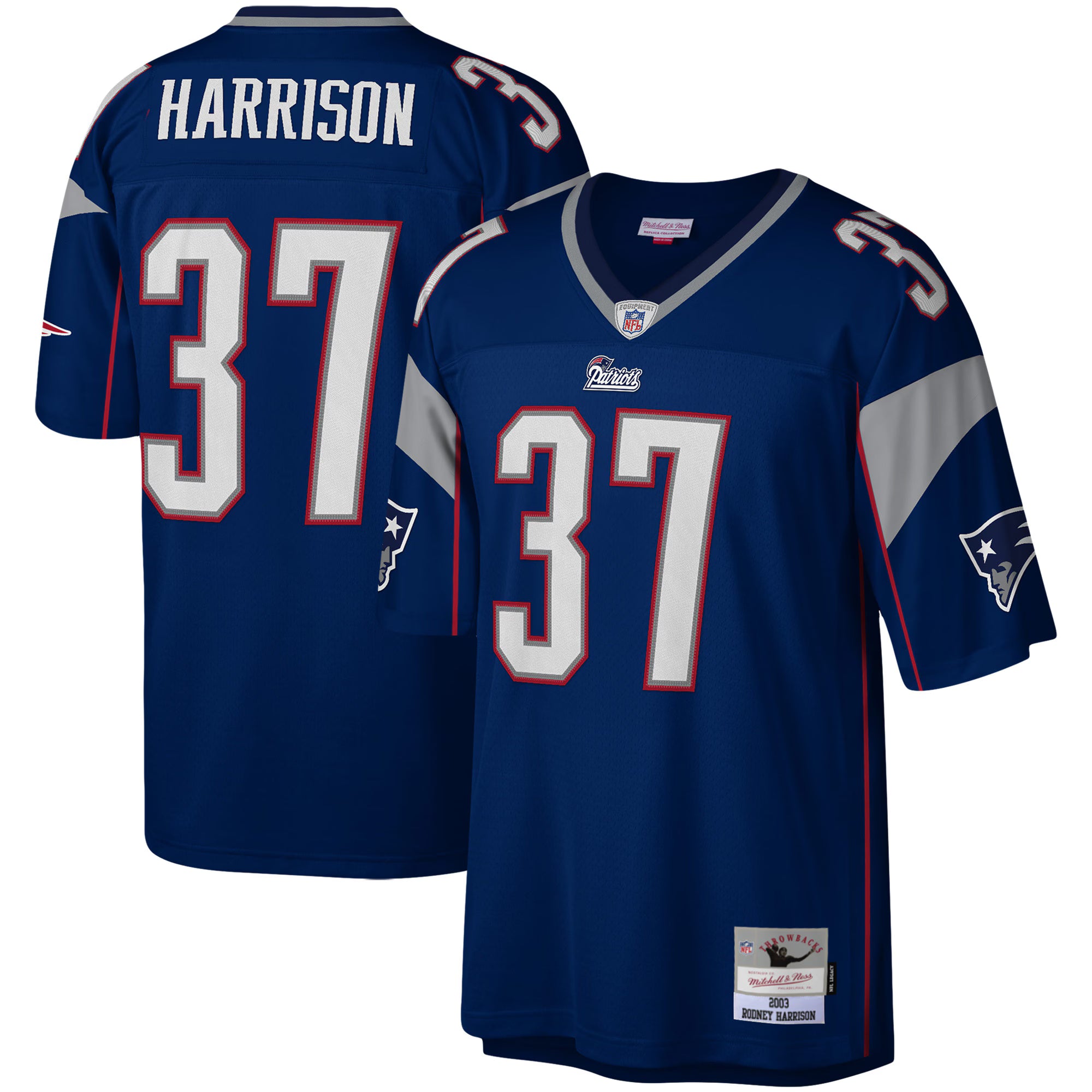 Rodney Harrison New England Patriots Mitchell &amp; Ness Legacy Replica Jersey - Navy