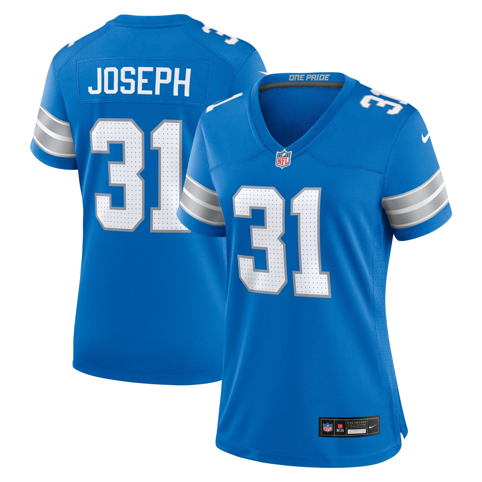 Kerby Joseph Detroit Lions Nike Women's Team Game Jersey -  Blue